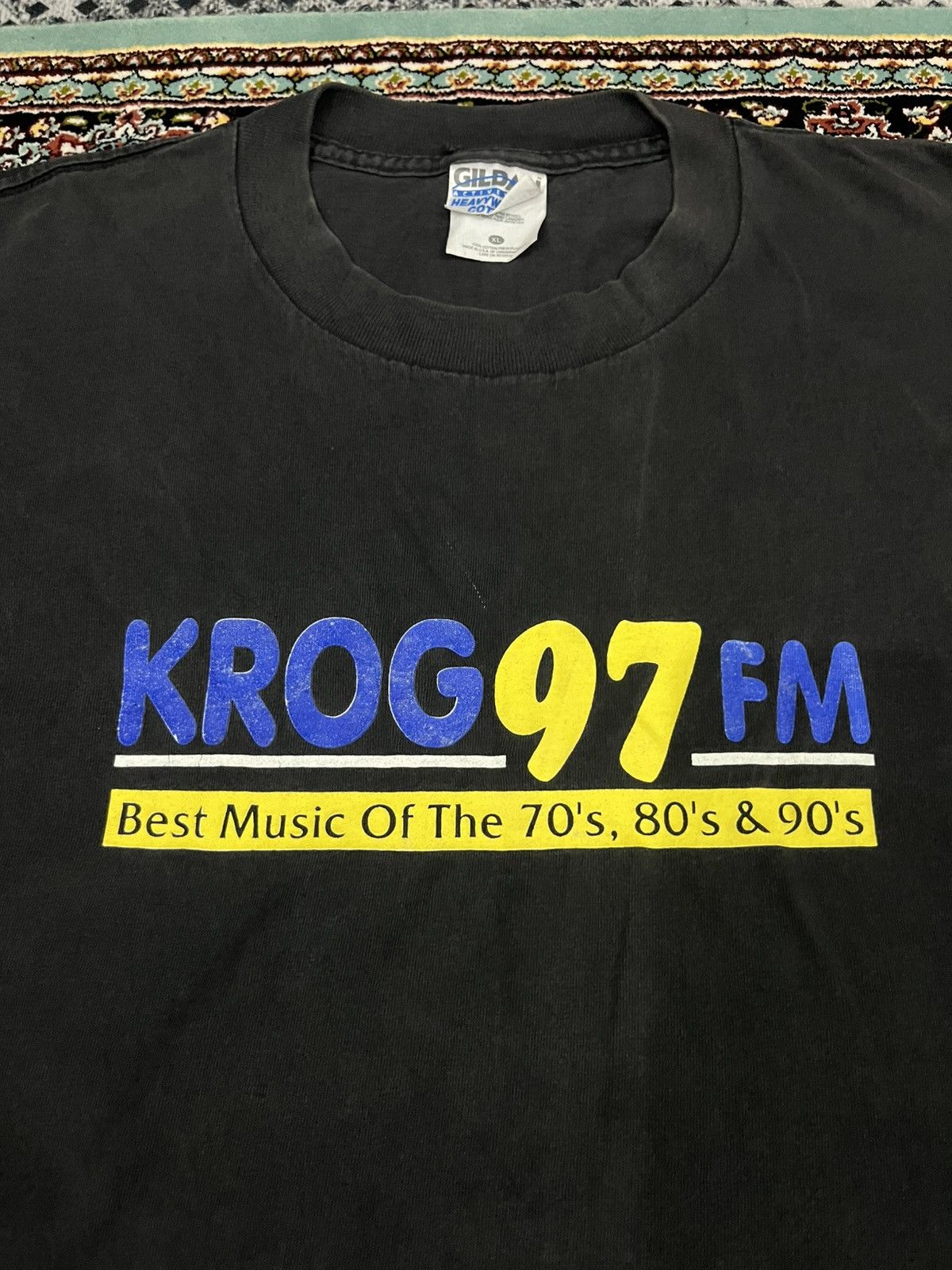 Rap Tees 🔥 TEUE VINTAGE ROCT TEE 90s KROG 97 FM BEST MUSIC Size US XL / EU 56 / 4 - 4 Thumbnail