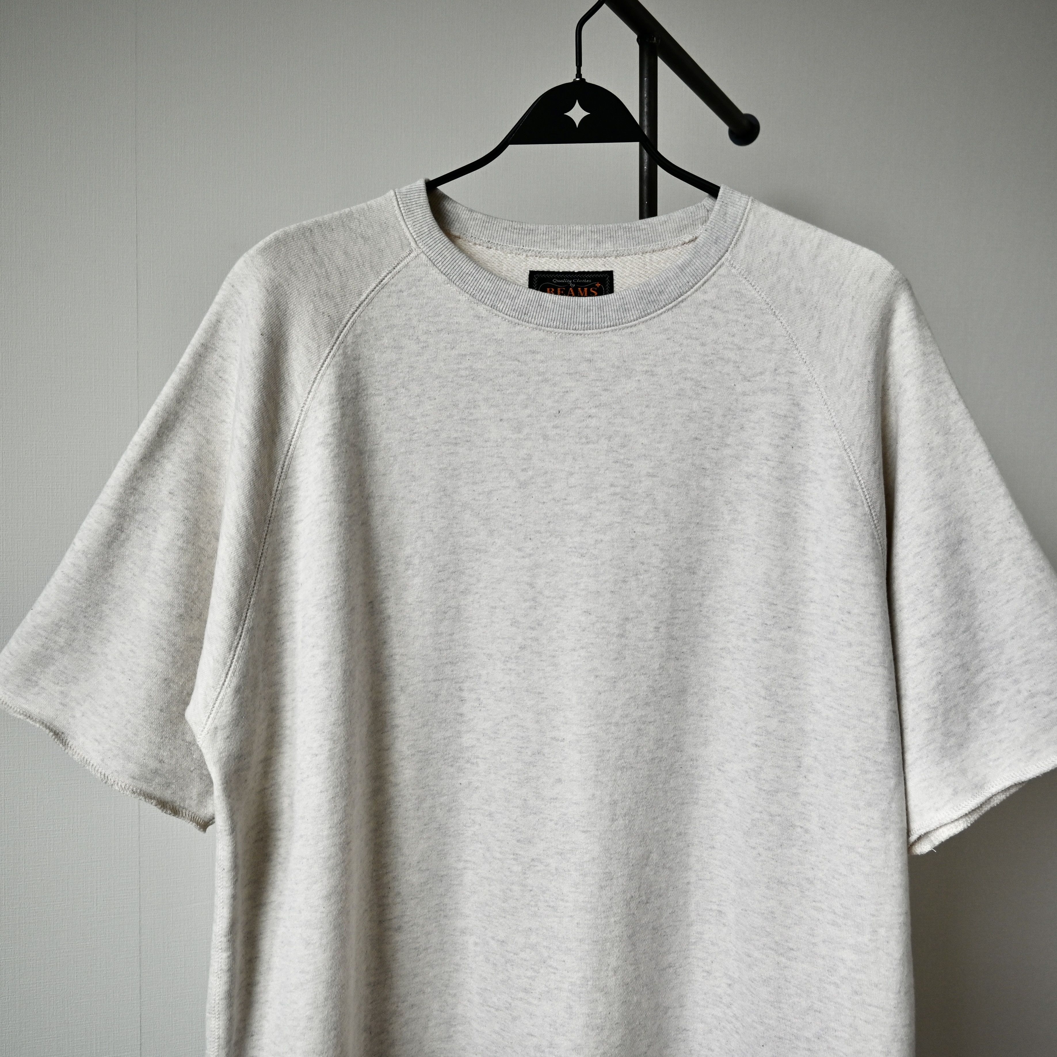 Beams Plus BEAMS Plus "Cut-off" S/S sweatshirt, Oatmeal, made in Japan Size US XL / EU 56 / 4 - 5 Thumbnail