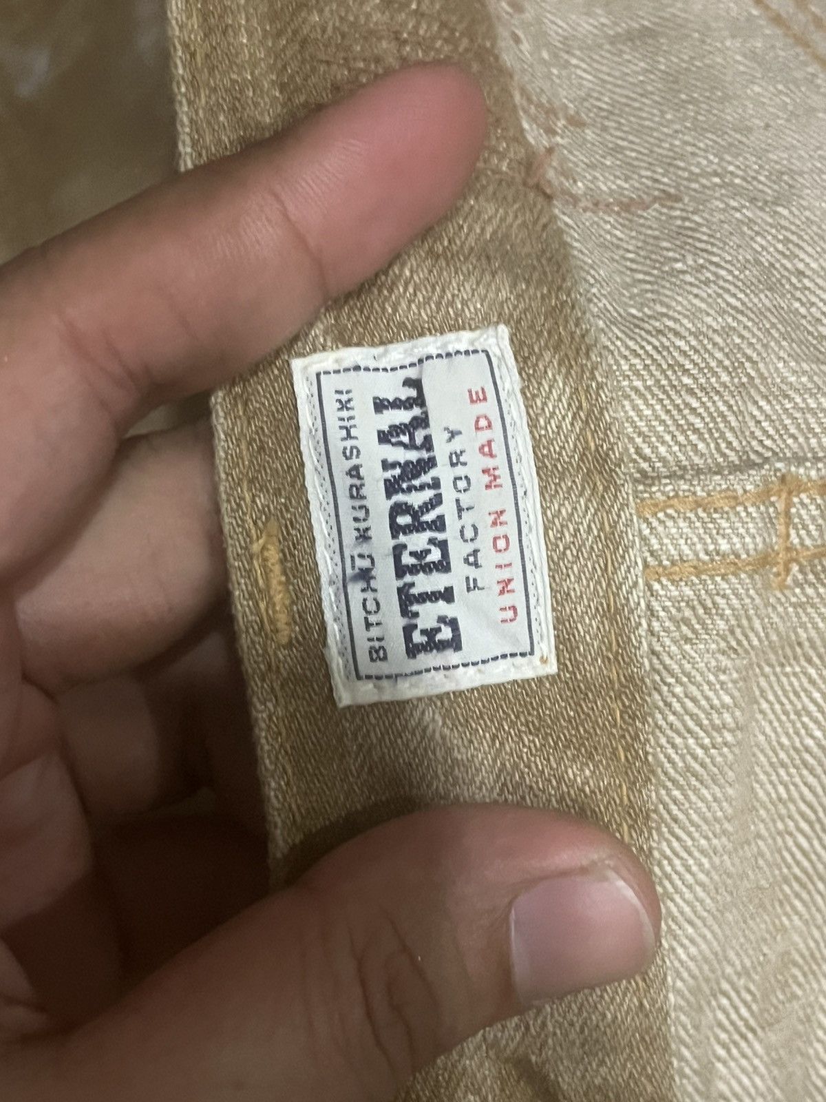 Kapital Eternal Bitchu Kurasaki Brown Paint Splattered Patches Jeans Size US 32 / EU 48 - 17 Thumbnail