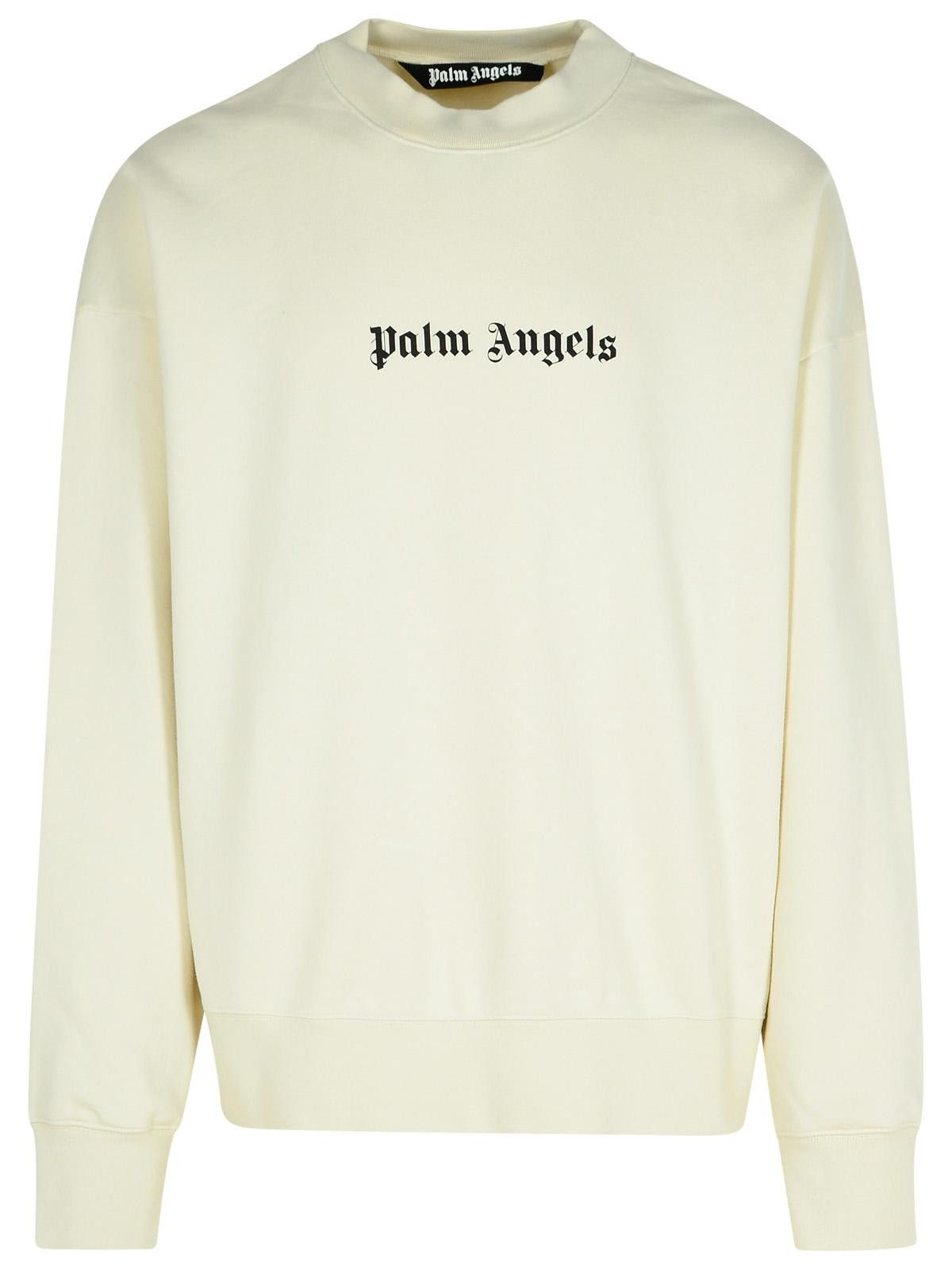 PALM ANGELS Cream Cotton Sweatshirt