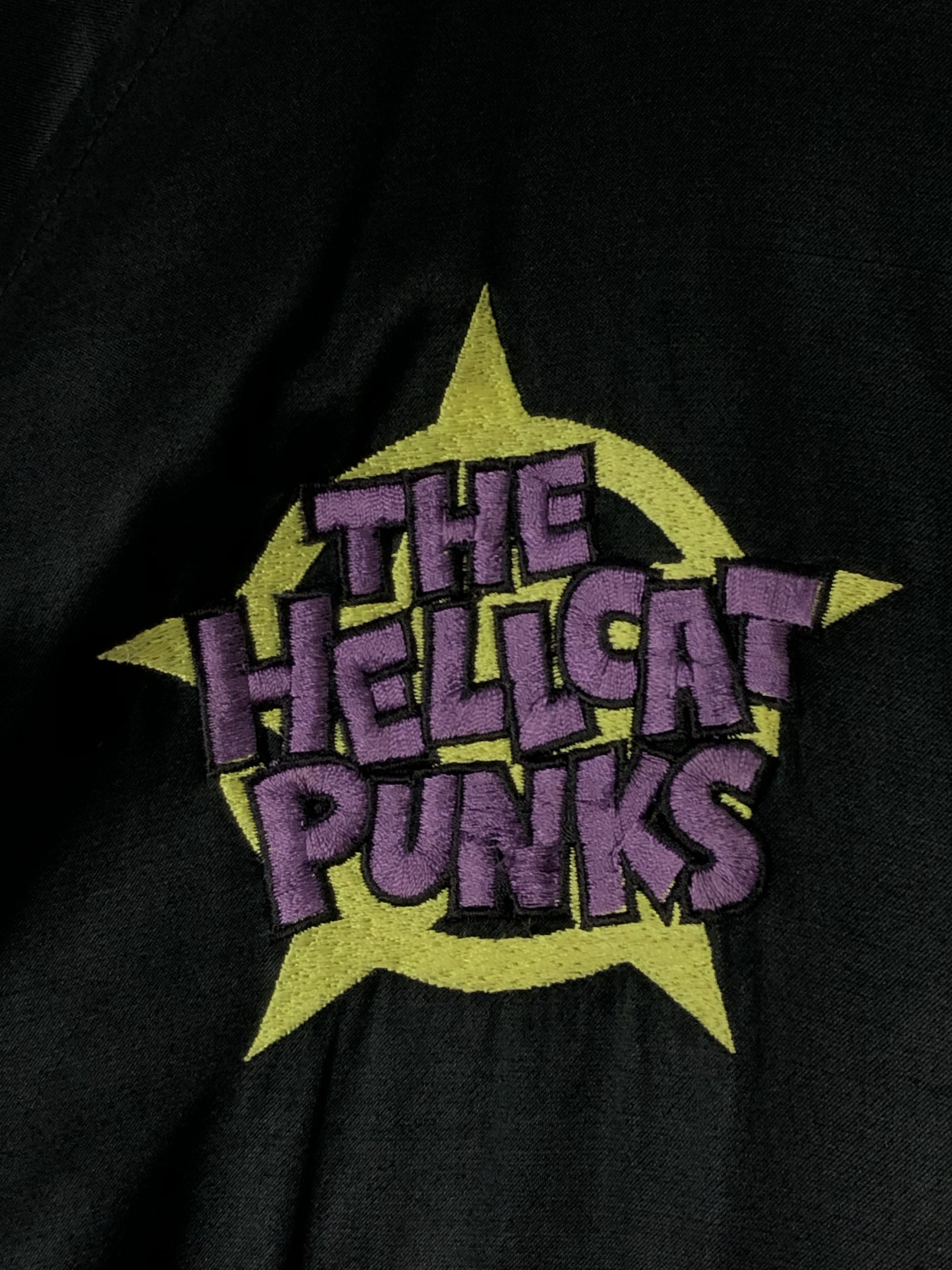 Japanese Brand RARE🔥THE HELLCAT PUNKS NOT DEAD SUKAJAN SATIN JACKET UNISEX Size US S / EU 44-46 / 1 - 7 Thumbnail