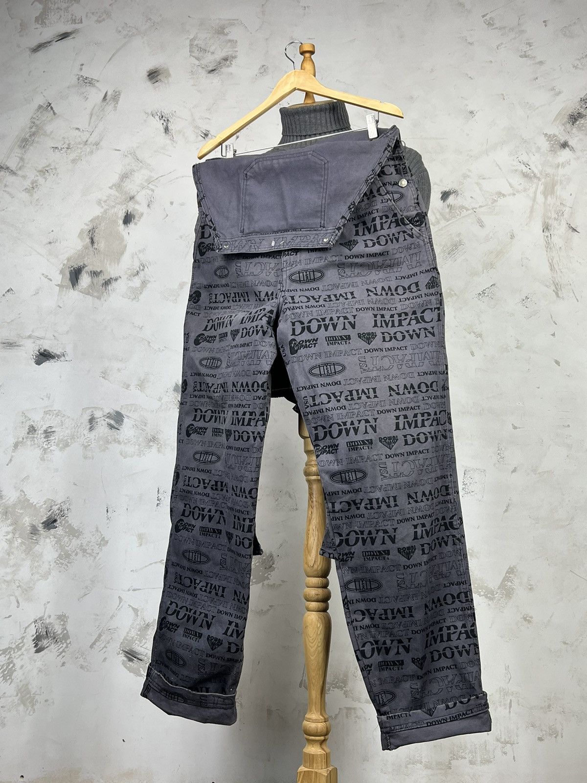 Vintage Vintage Down Impact All-Over Print Denim Overalls 34 M - L Size US 34 / EU 50 - 5 Thumbnail