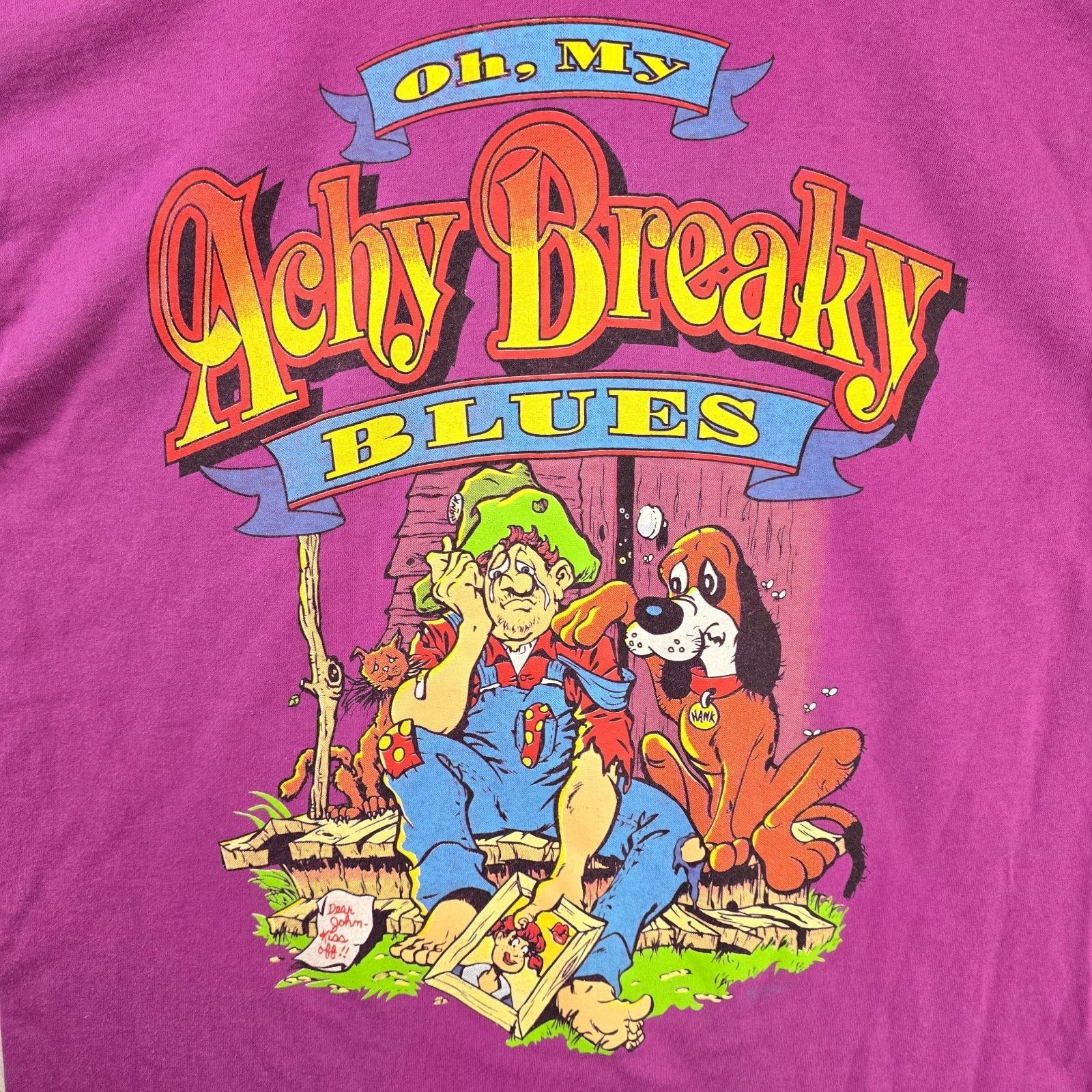 Other Vintage Achy Breaky Blues Shirt Large Hill Billy Humor Size US L / EU 52-54 / 3 - 3 Thumbnail