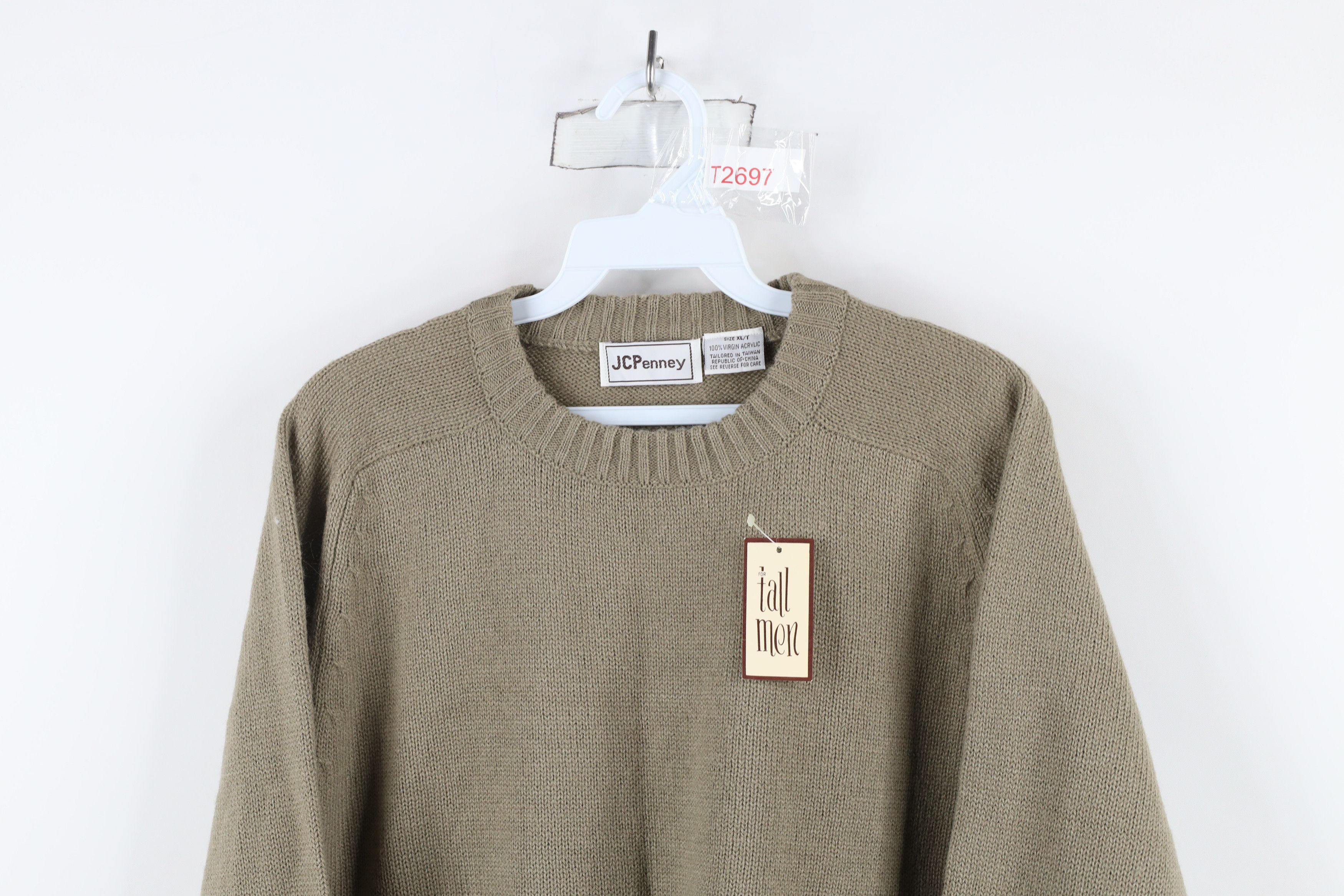 Vintage Deadstock Vintage 70s Streetwear Crewneck Sweater Beige Size US XL / EU 56 / 4 - 2 Thumbnail