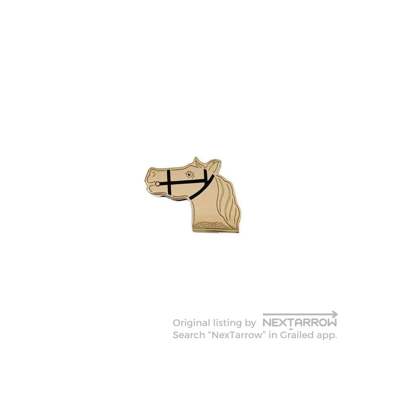 Hermes Hermes Twill horse head pattern twilly silk scarf buckle| Size ONE SIZE - 1 Thumbnail