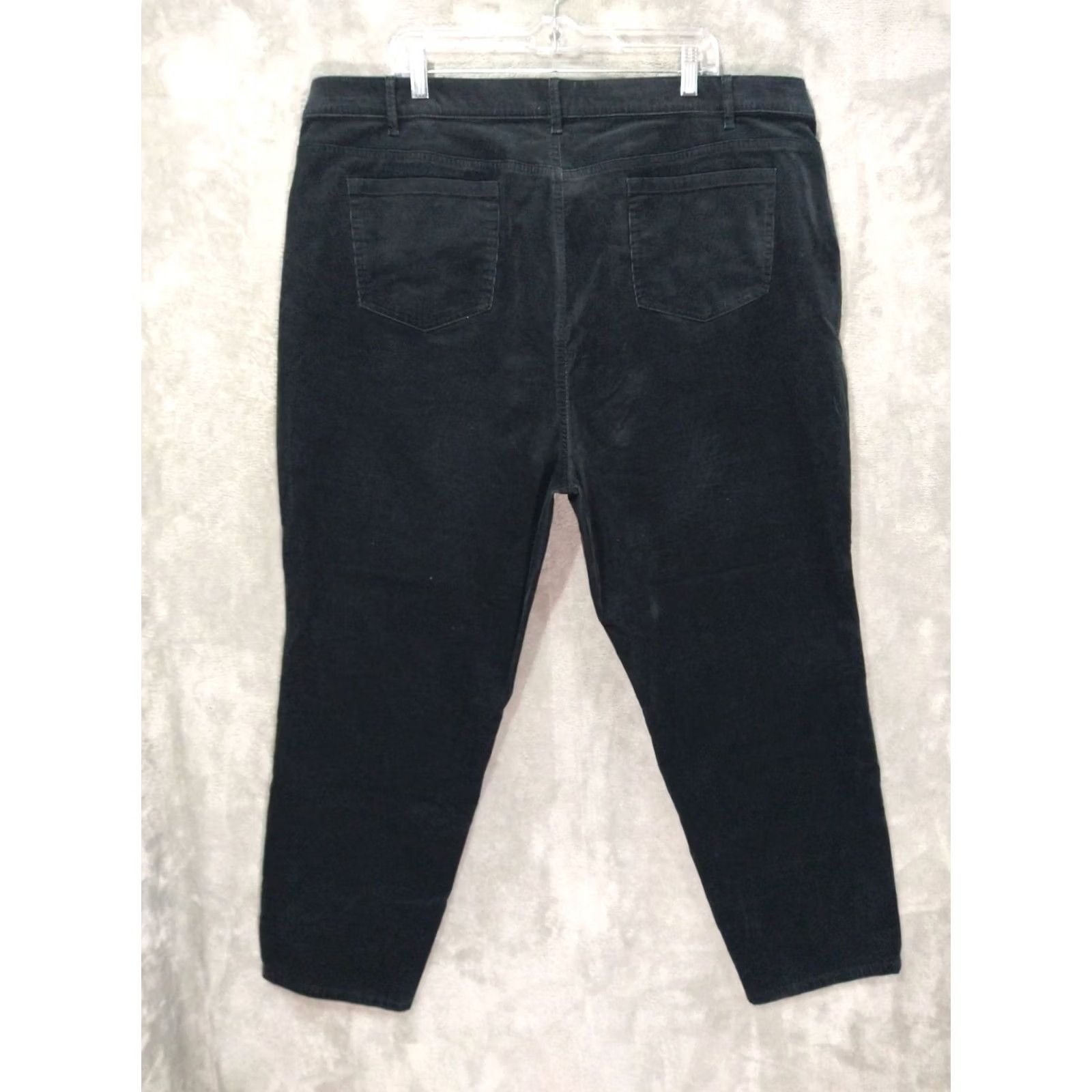 J. Jill J Jill Pants Womens 3X Black Skinny High Rise Stretch Cotton Corduroy Size 40" / US 18 - 2 Thumbnail