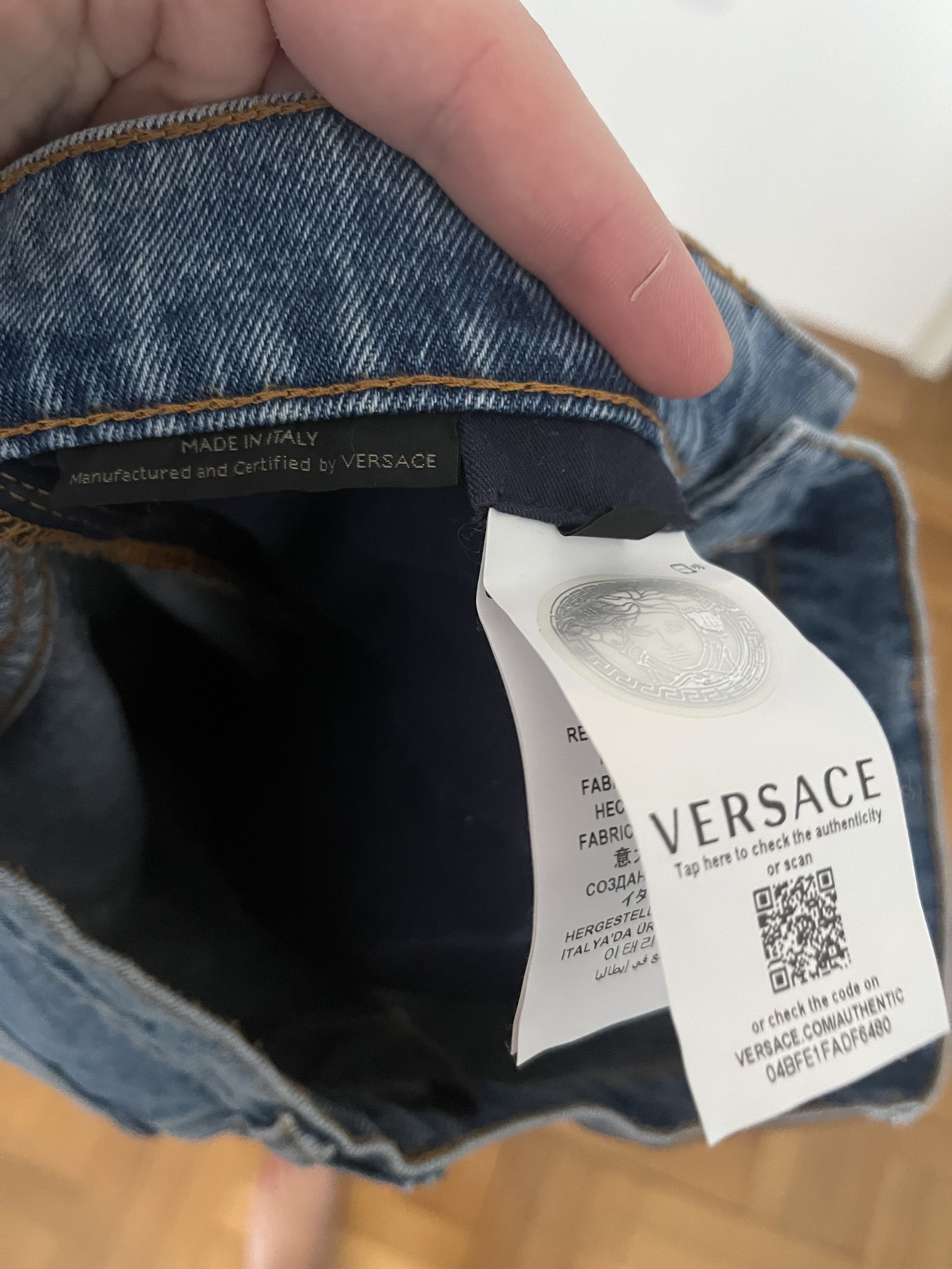 Versace RARE - Versace Medusa Logo Embroidered Denim Jeans Size US 33 - 5 Thumbnail