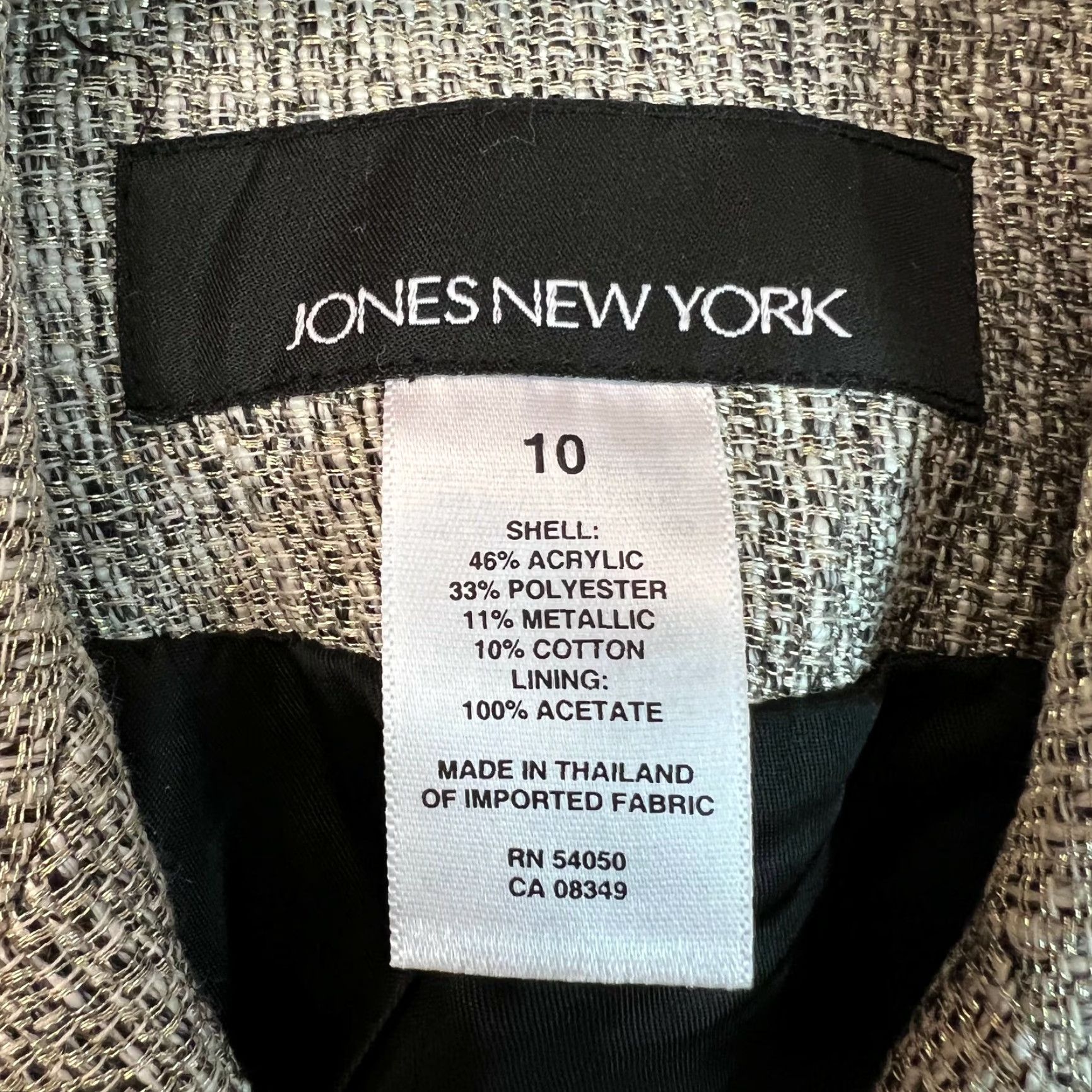 Jones New York Jones New York Blazer Womens Jacket Solid Black Size 10 Pockets Lined Button Jacket Style Classic Size L / US 10 / IT 46 - 6 Thumbnail