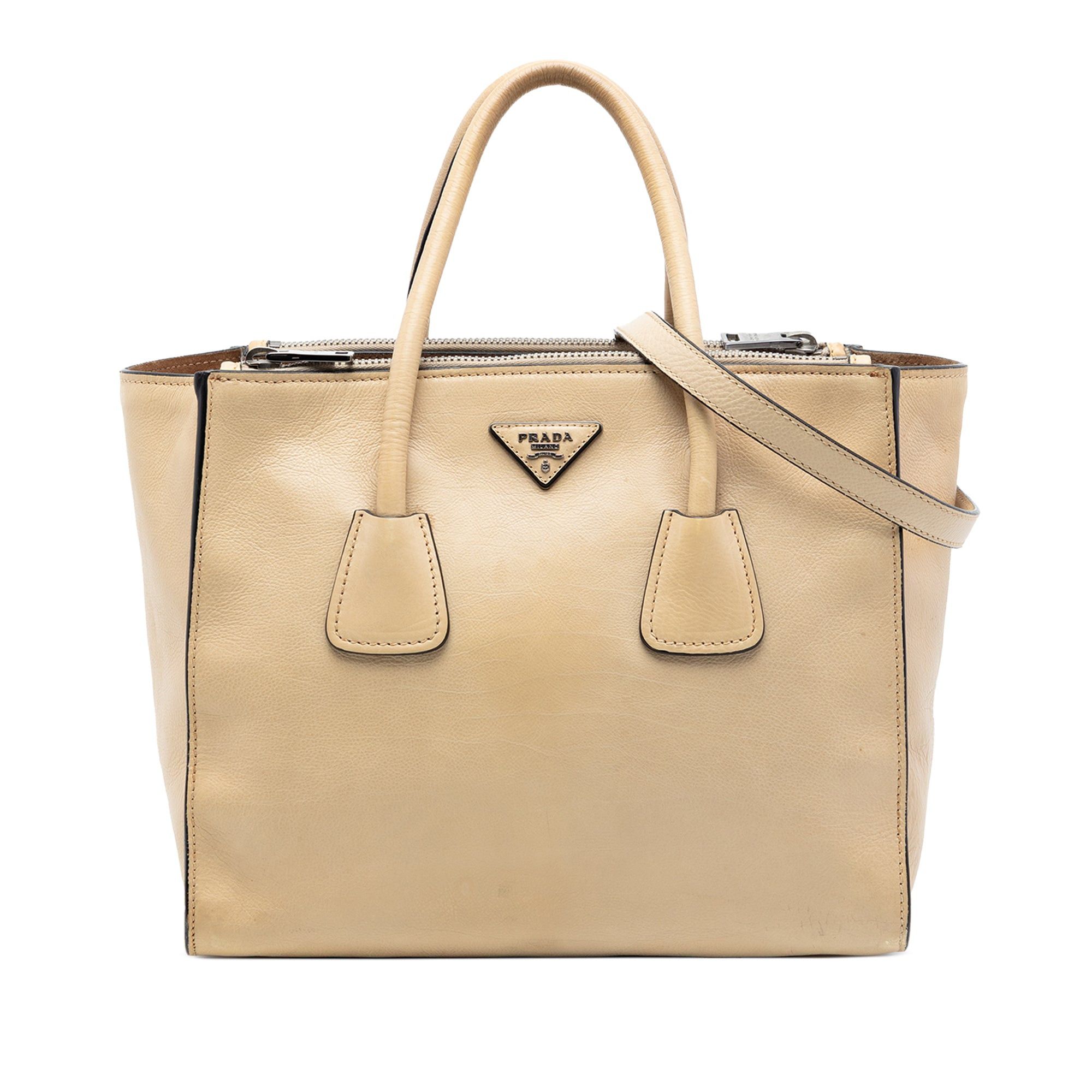 Prada Glace Calf Twin Pocket Double Handle Satchel Size ONE SIZE - 1 Thumbnail
