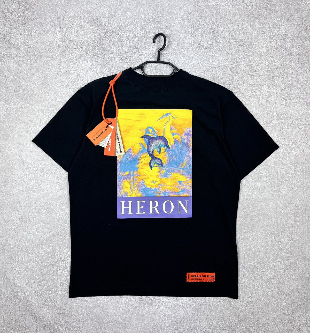 Heron Preston Women’s HERON PRESTON Delphin Print Black New t-shirt Size M Size M / US 6-8 / IT 42-44 - 2 Thumbnail