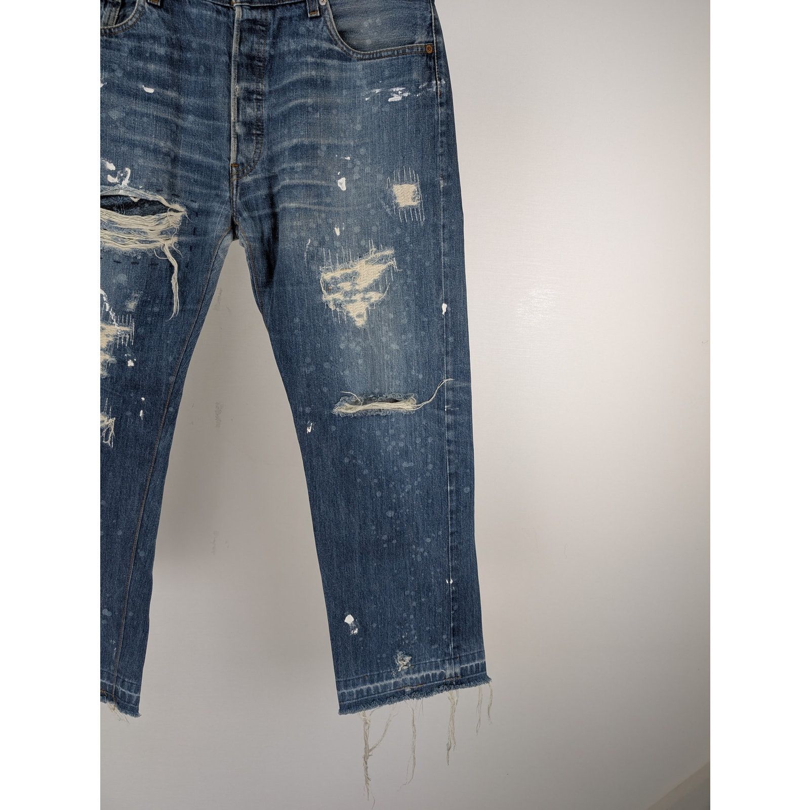 Gallery Dept. o1rshd1 Cropped Denim Jean in Blue Size US 36 / EU 52 - 5 Thumbnail