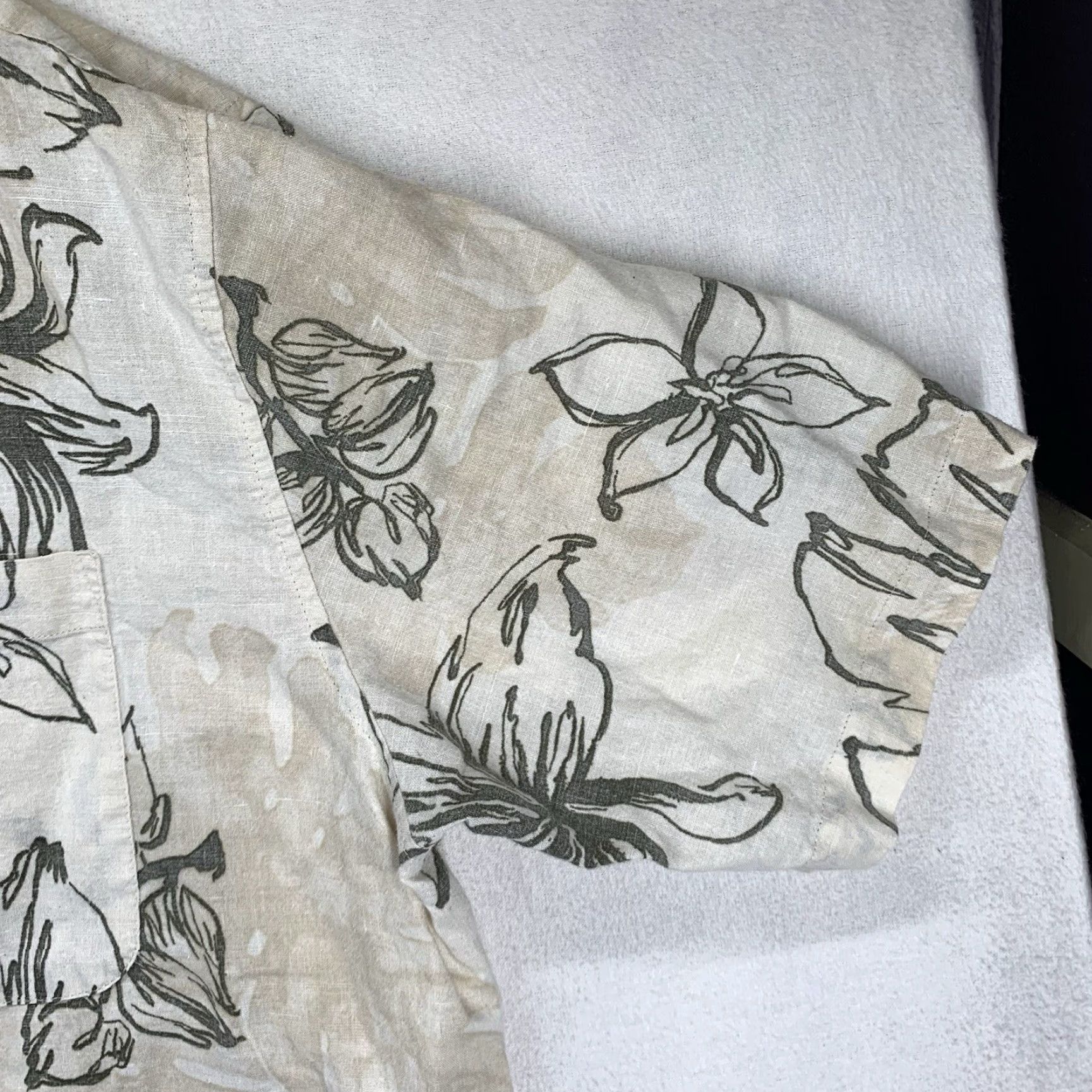 Panama Jack Panama Jack Hawaiian Shirt 2XL Beige Floral Button-Up Short Sleeve Mens 80s 90s Tropical Size US XXL / EU 58 / 5 - 7 Thumbnail