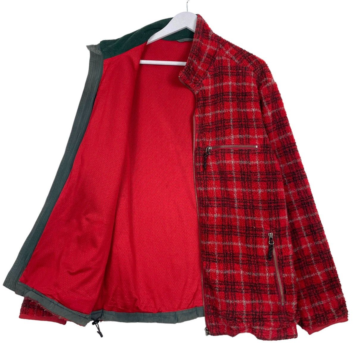 Japanese Brand × Uniqlo 💥UNIQLO DEEP PILE FLEECE TARTAN ZIPPER SWEATER Size US L / EU 52-54 / 3 - 7 Thumbnail
