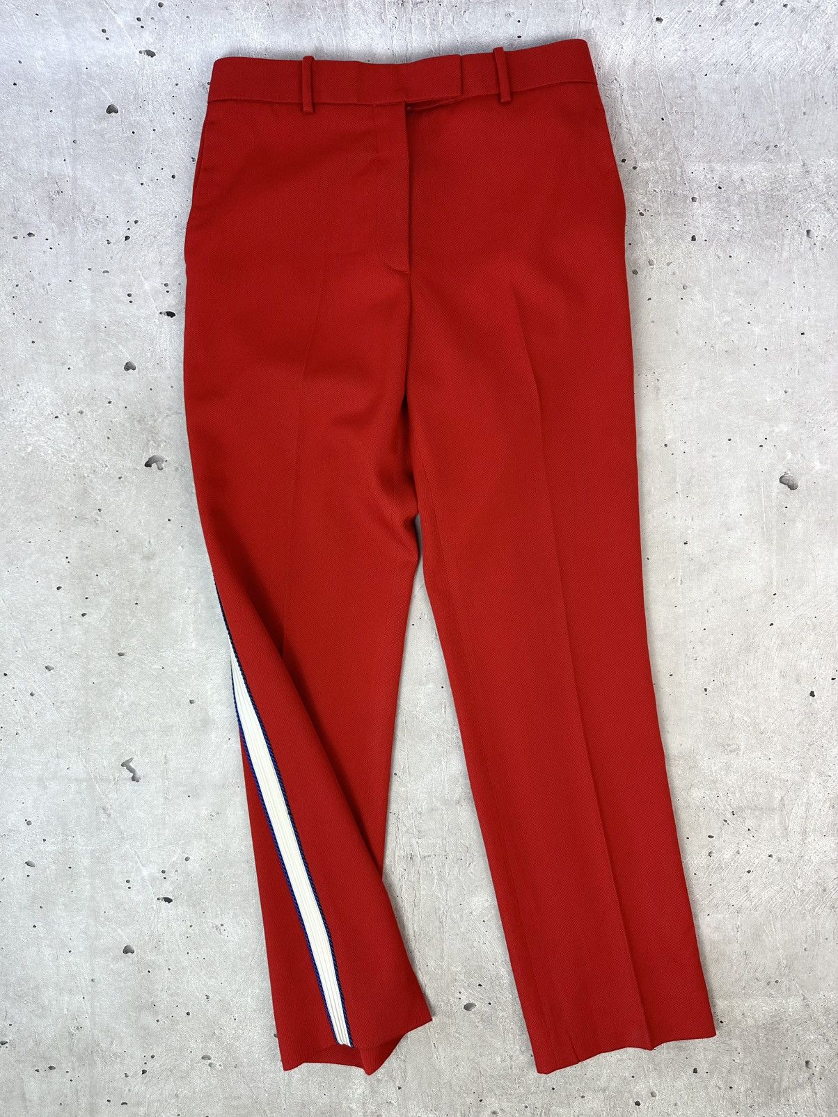 Calvin Klein 205W39NYC Wool Twill Red Women's Trousers