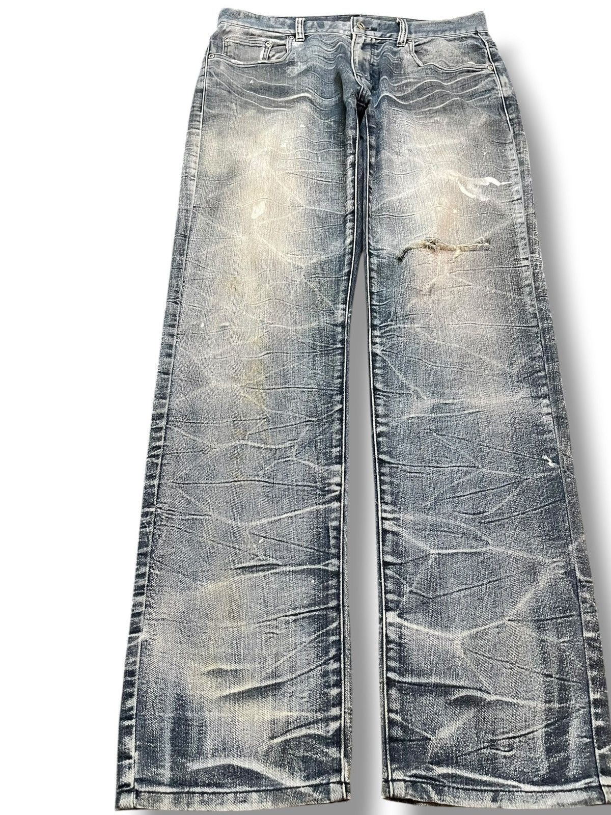 Japanese Brand Vintage Japanese Brand Honeycomb Distressed Soft Denim Size US 32 / EU 48 - 3 Thumbnail