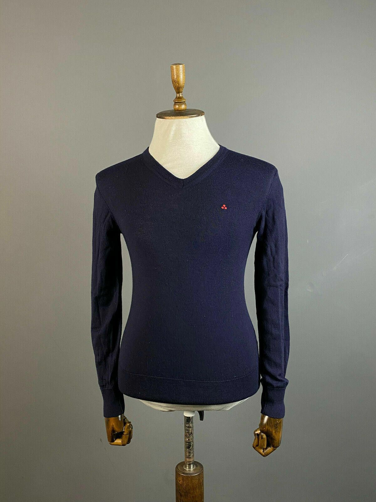 Peuterey Men Peuterey Blue Wool Blend V-Neck Sweater Size S Size US S / EU 44-46 / 1 - 1 Thumbnail