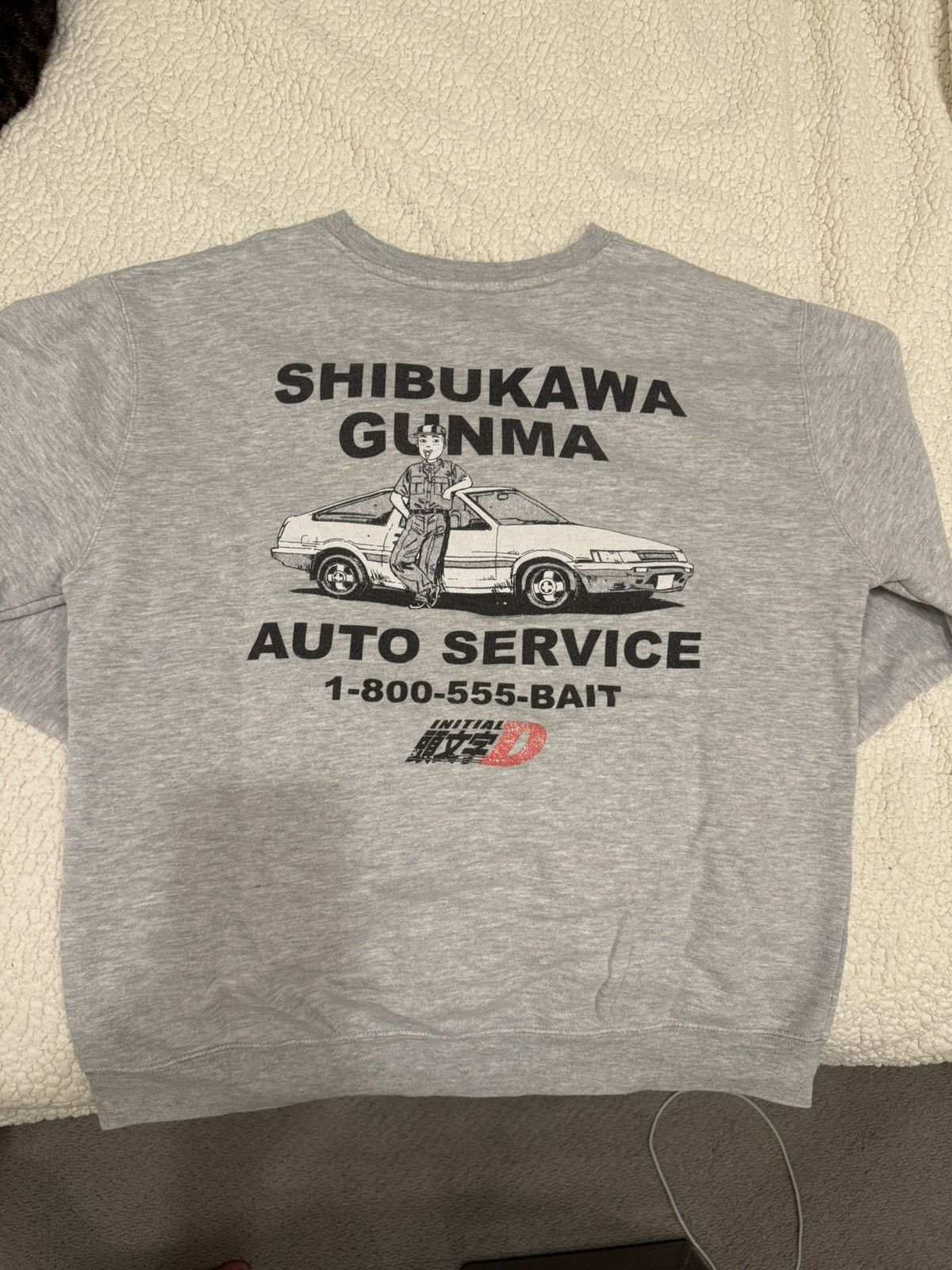 Bait Bait x Initial D - Grey Swearshirt Size L Size US L / EU 52-54 / 3 - 2 Thumbnail