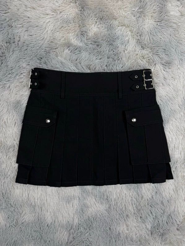 Celine Celine Black Studded Scottish Skirt Size US 30 / EU 46 - 1 Thumbnail
