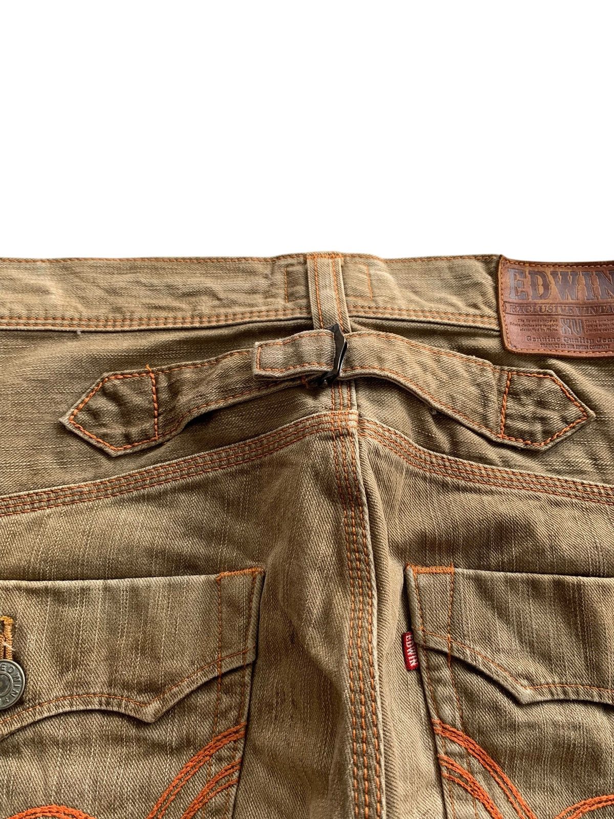 Edwin FLARE EDWIN XV BUCKLE BACK RUSTY JAPANESE DISTRESSED DENIM Size US 33 - 11 Thumbnail