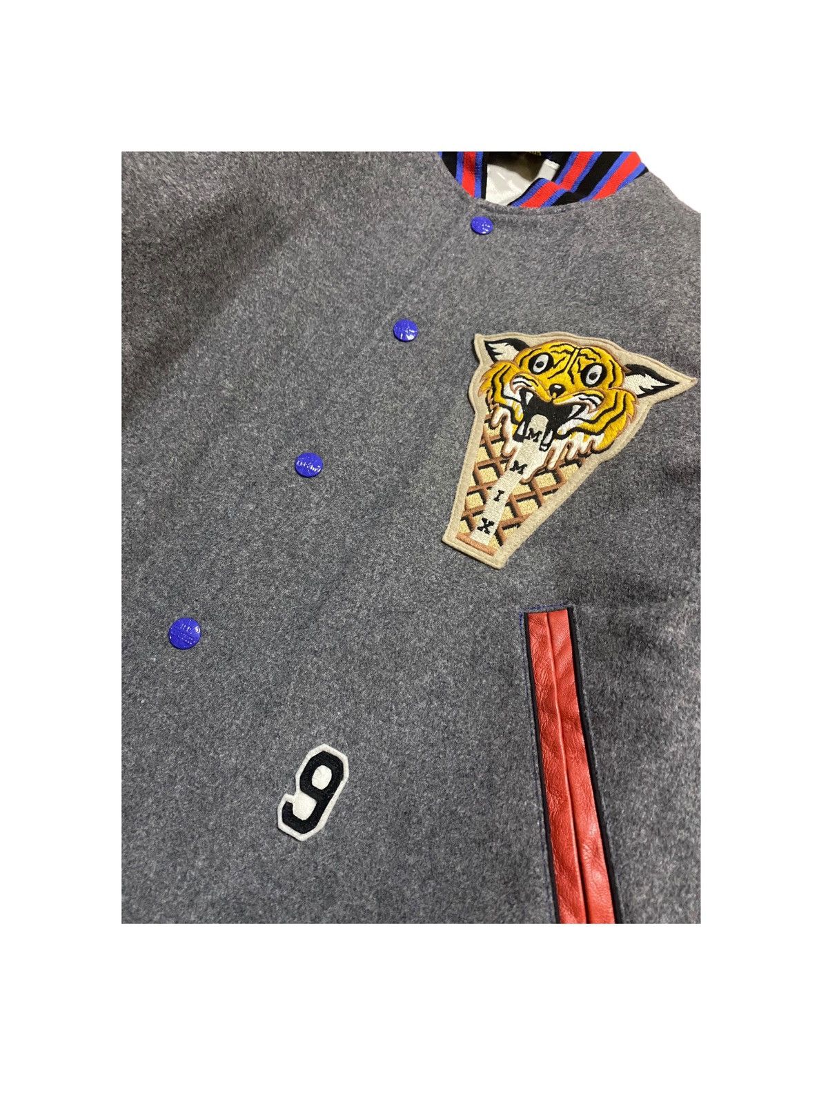 Billionaire Boys Club BBC Ice Cream OG Wool Varsity Jacket Gray Size US S / EU 44-46 / 1 - 2 Thumbnail