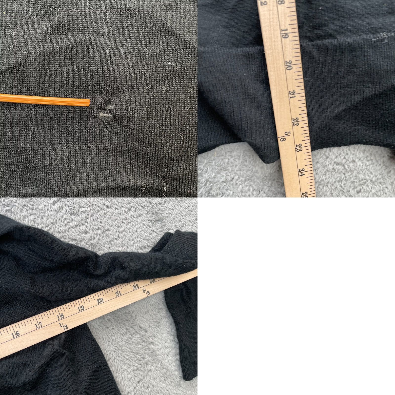 Banana Republic Banana Republic Cardigan Sweater Womens Small Black Merino Wool Blend V-Neck Rib Open Front Casual Workwear Winter Autumn Long Sleeve Size S / US 4 / IT 40 - 8 Thumbnail
