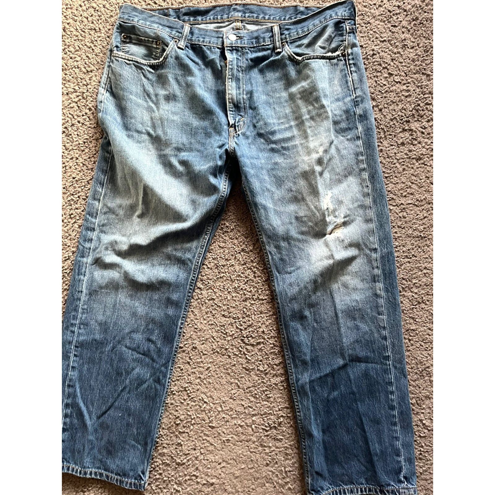 Levi's Levi's 559 Relaxed Fit Jeans Straight Leg Medium Wash Denim Blue 40x30 Mens Regular Modern Vintage: No (Note: Vintage: No) Size US 40 / EU 56 - 4 Thumbnail
