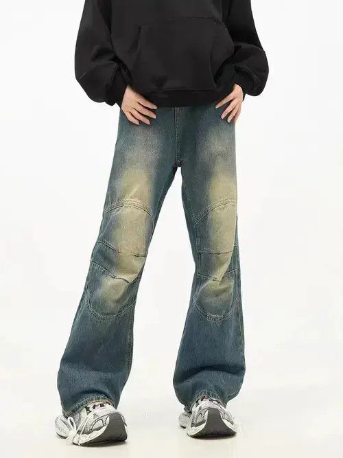 Japanese Brand Retro distressed washed studded jeans Size US 32 / EU 48 - 3 Thumbnail