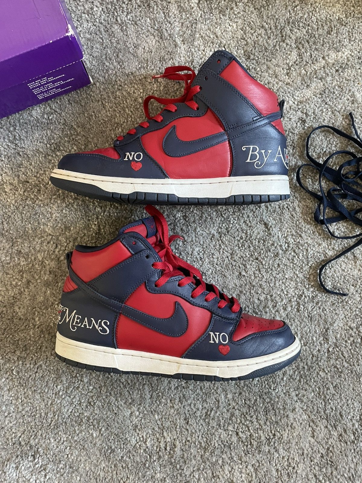 Nike × Supreme Nike Supreme SB Dunk High By Any Means Size US 9 / EU 42 - 2 Thumbnail