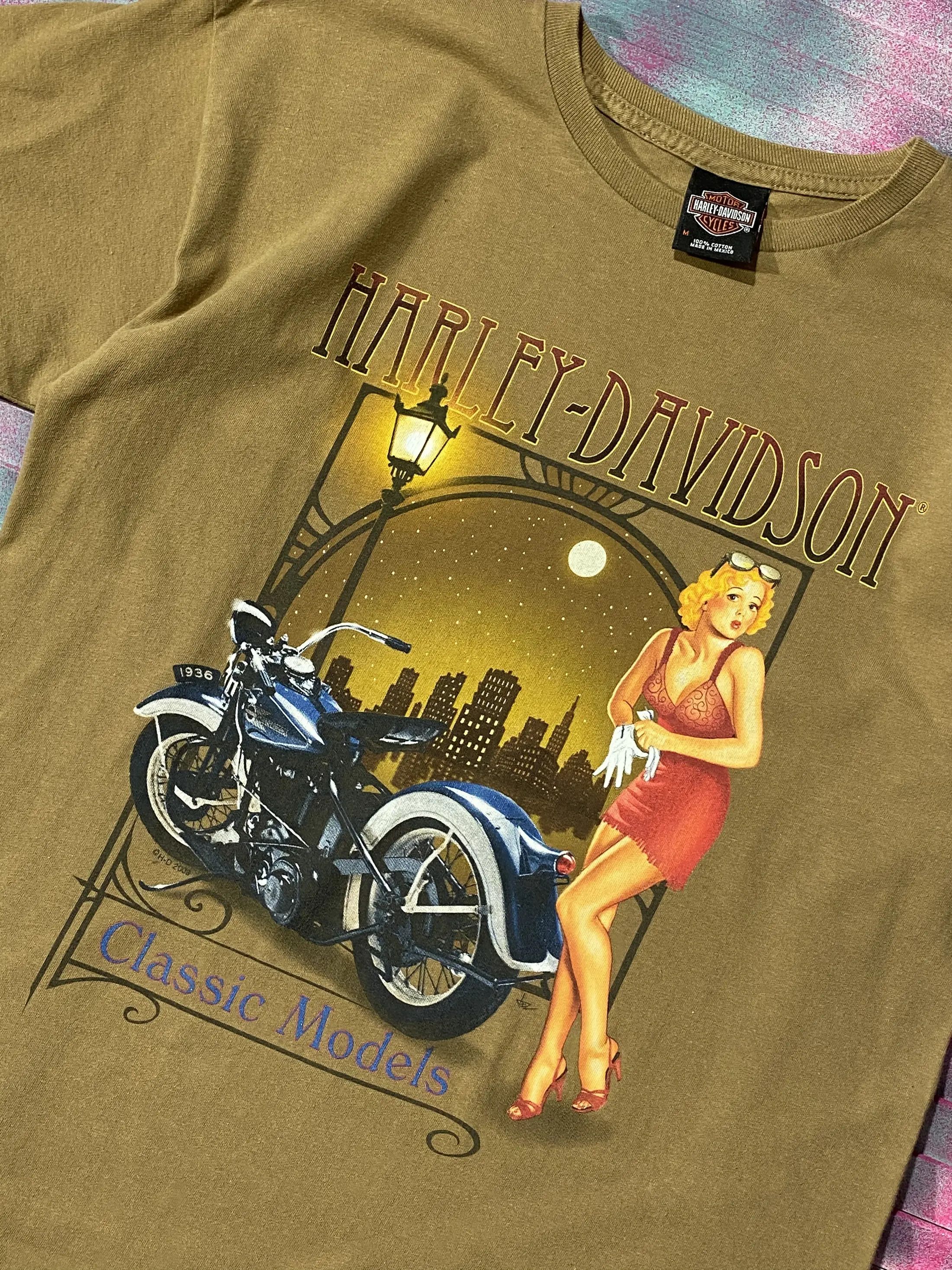 Harley Davidson Vintage Y2K Harley Davison HOLLYWOOD Girls and Cars T-shirt Size US M / EU 48-50 / 2 - 7 Thumbnail