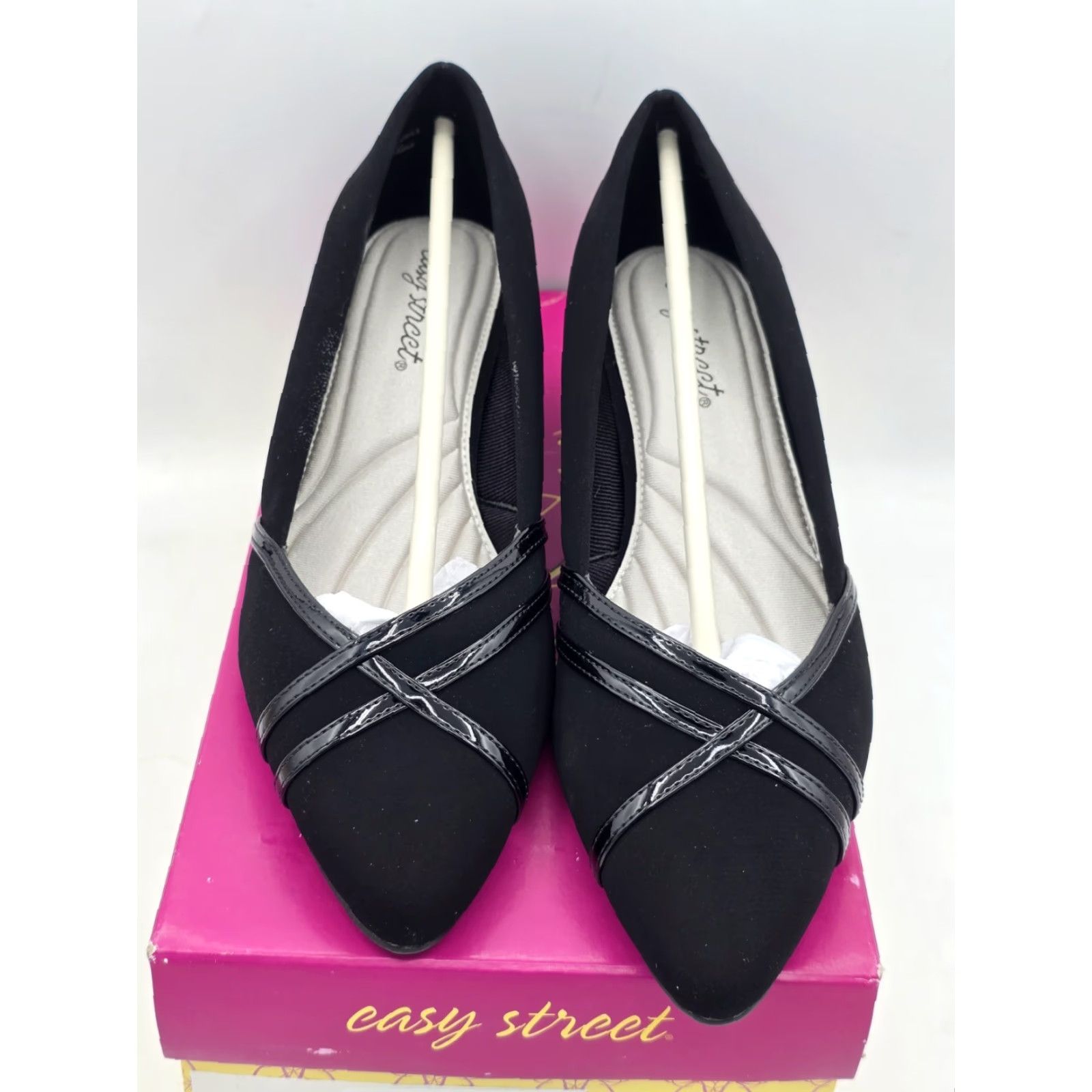 Vintage NEW Easy Street Lotus - Black - Women's Pump Size 8.5 Size US 9 / IT 39 - 3 Thumbnail