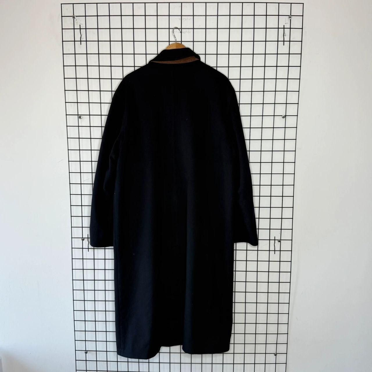 Vintage Vintage 90s Cashmere Coat Navy Long Wool Oversize Size US L / EU 52-54 / 3 - 3 Thumbnail