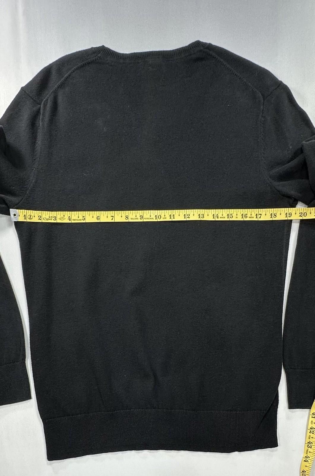 Gap Gap 100% Cotton Long Sleeve V-Neck Sweater Black Mens S Size US S / EU 44-46 / 1 - 4 Thumbnail