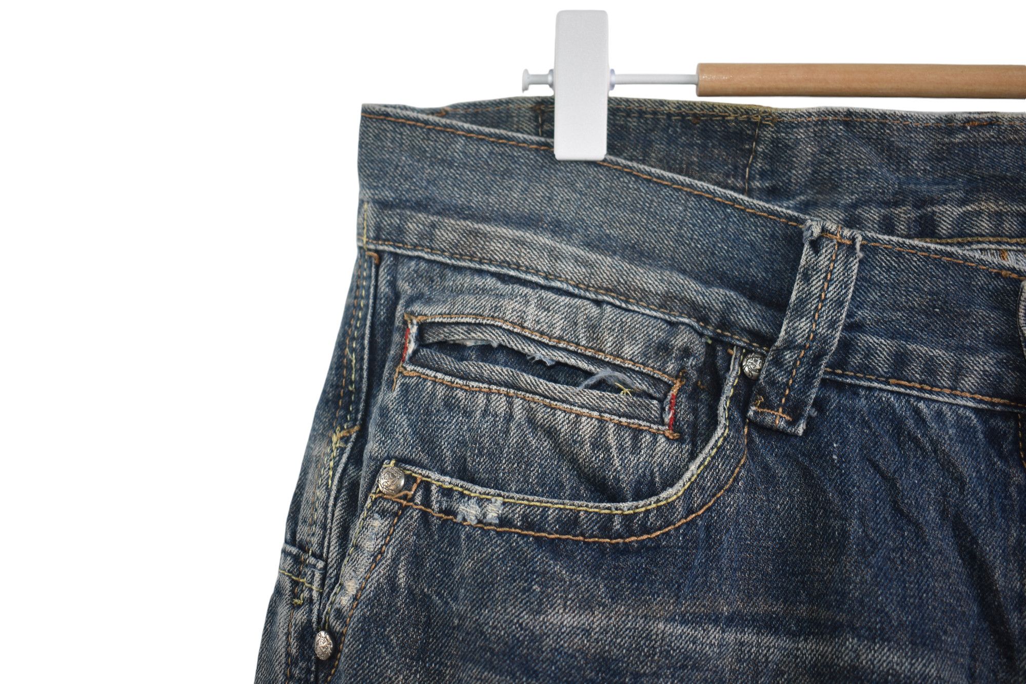 Japanese Brand × Oni Oni Denim Wide Leg Jeans W34 Size US 34 / EU 50 - 5 Thumbnail