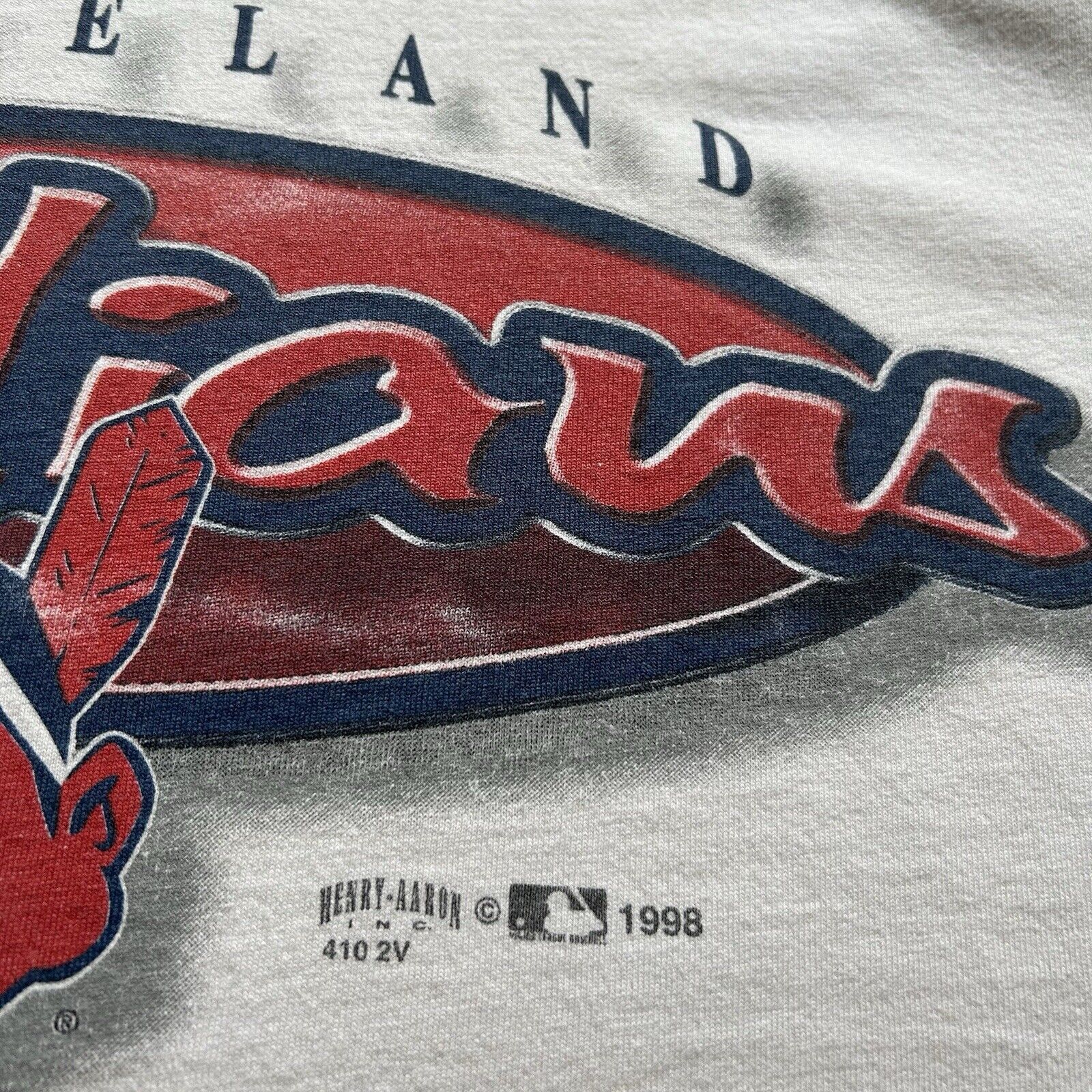 Fruit Of The Loom Vintage 90s Cleveland Indians MLB Graphic T Shirt Large Rare Size US L / EU 52-54 / 3 - 3 Thumbnail