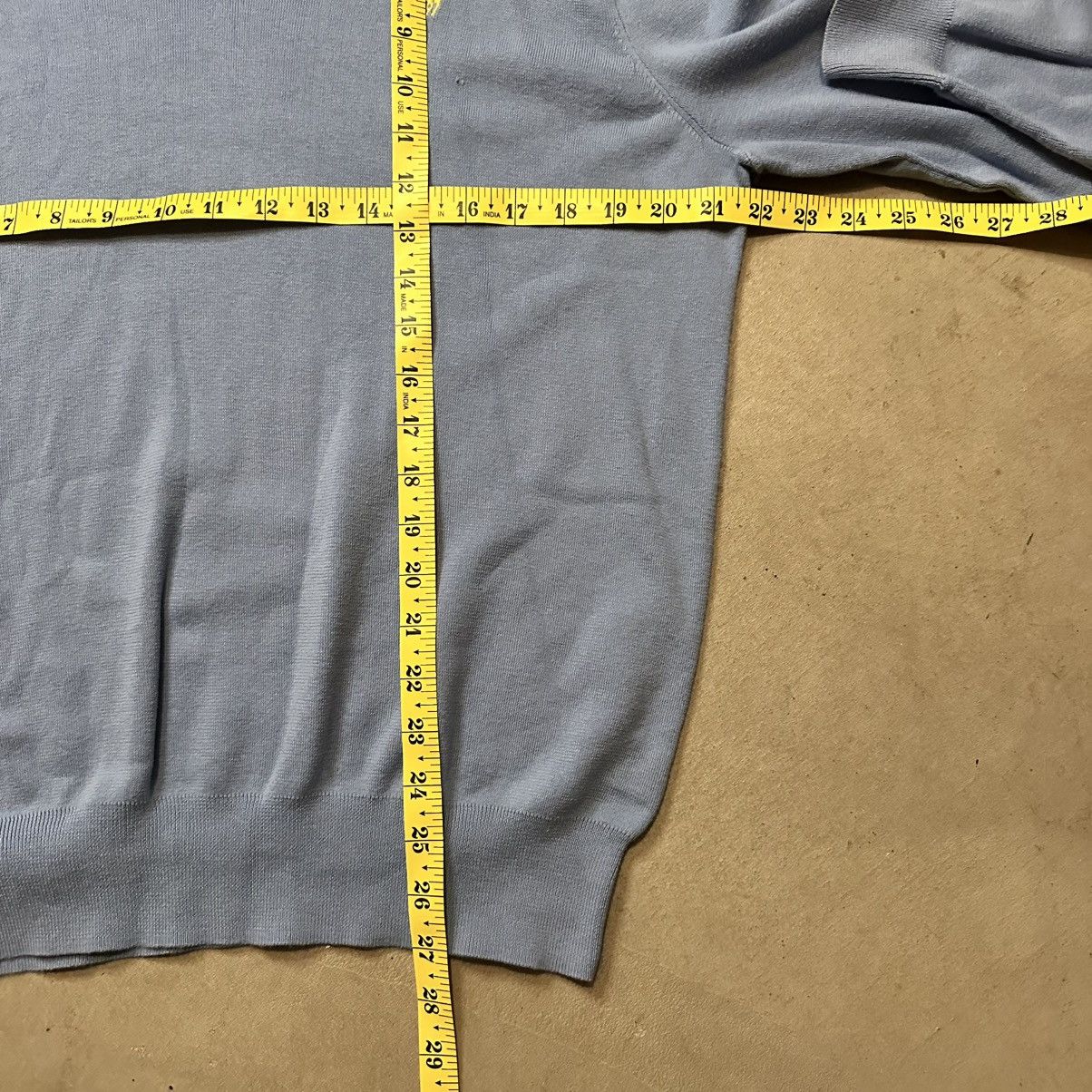 Polo Ralph Lauren Light Blue Polo Ralph Lauren Pima Cotton V-Neck Sweater Size US L / EU 52-54 / 3 - 6 Thumbnail