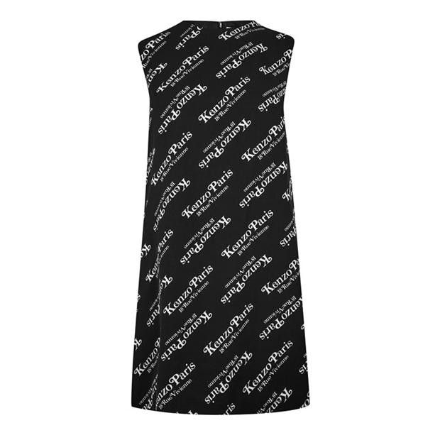 Kenzo o1g2r1mq1024 Mini Dress in Black & White Size L / US 10 / IT 46 - 1 Thumbnail