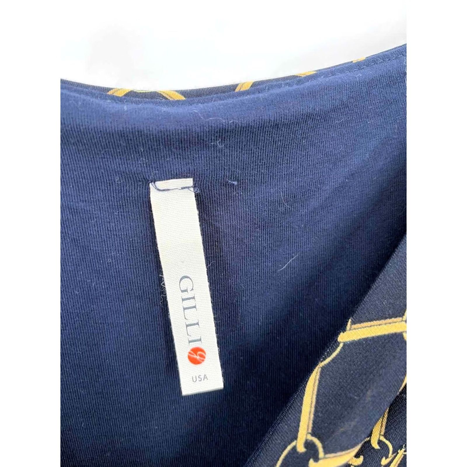 Vintage Gilli Dress Navy Large Knee Length Long Sleeve Pre-Owned Size L / US 10 / IT 46 - 3 Thumbnail