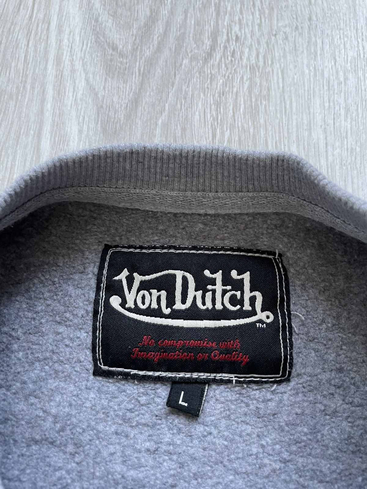 Japanese Brand × Vintage × Von Dutch Vintage Y2K Von Dutch Sweatshirt Big Logo Y2K Retro Size US L / EU 52-54 / 3 - 5 Thumbnail