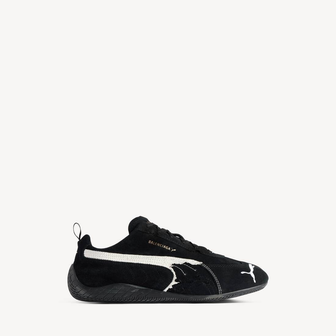 Balenciaga × Puma o1w1db10326 Speedcat Suede Sneakers in Black/White Size US 6 / EU 39 - 1 Thumbnail