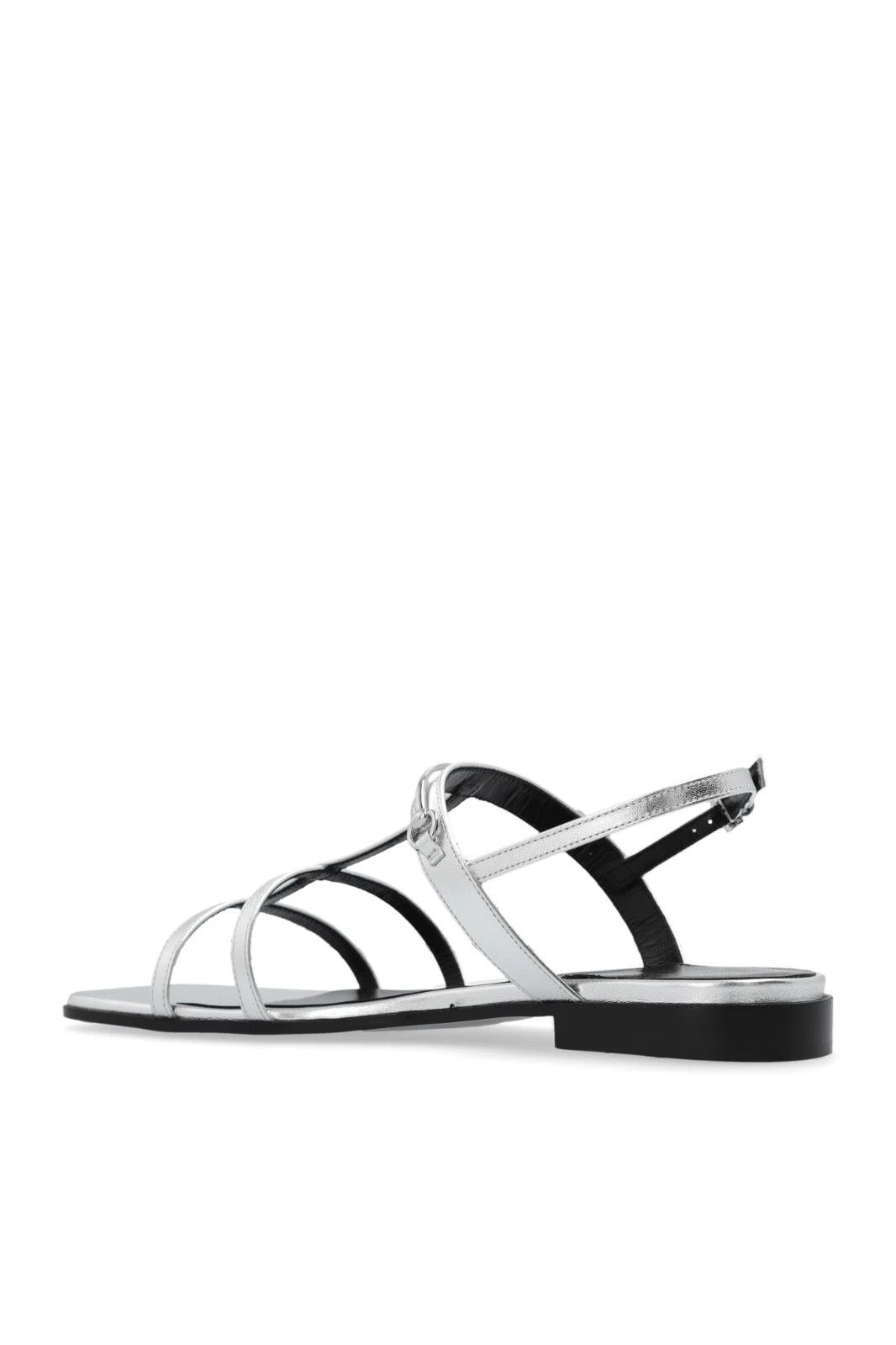 Gucci GUCCI Horsebit Silver Leather Flat Sandals New & Authentic Size US 9 / IT 39 - 2 Thumbnail