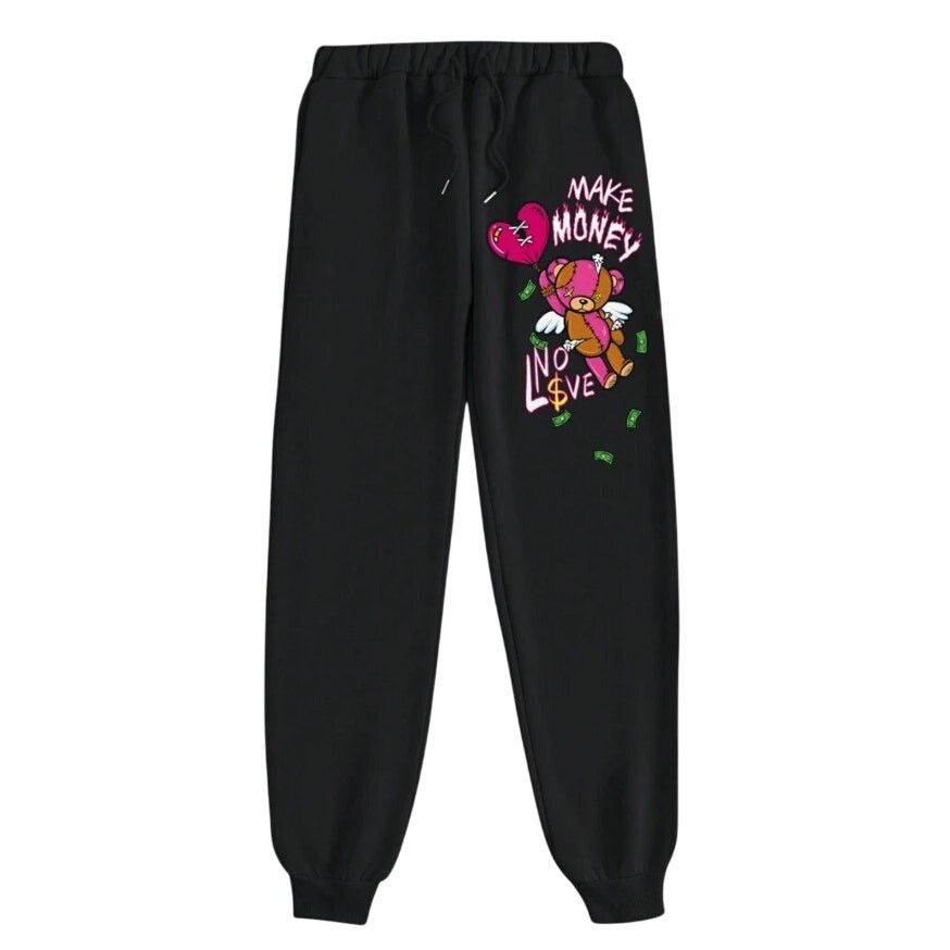 Shein Women's Bear & Letter Printed Drawstring Waist Jogger Size S Size 27" / US 4 / IT 40 - 1 Thumbnail