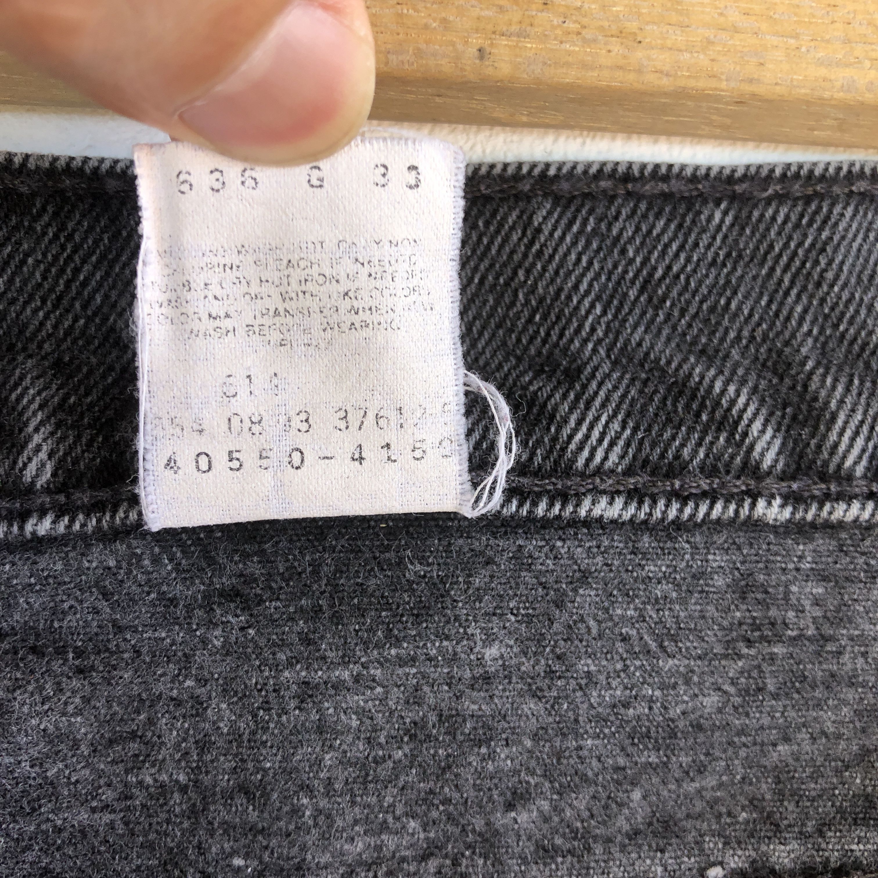 Levi's Vintage Levis 550 Jeans Faded Black Grunge Orange Tab Denim Size US 34 / EU 50 - 10 Thumbnail