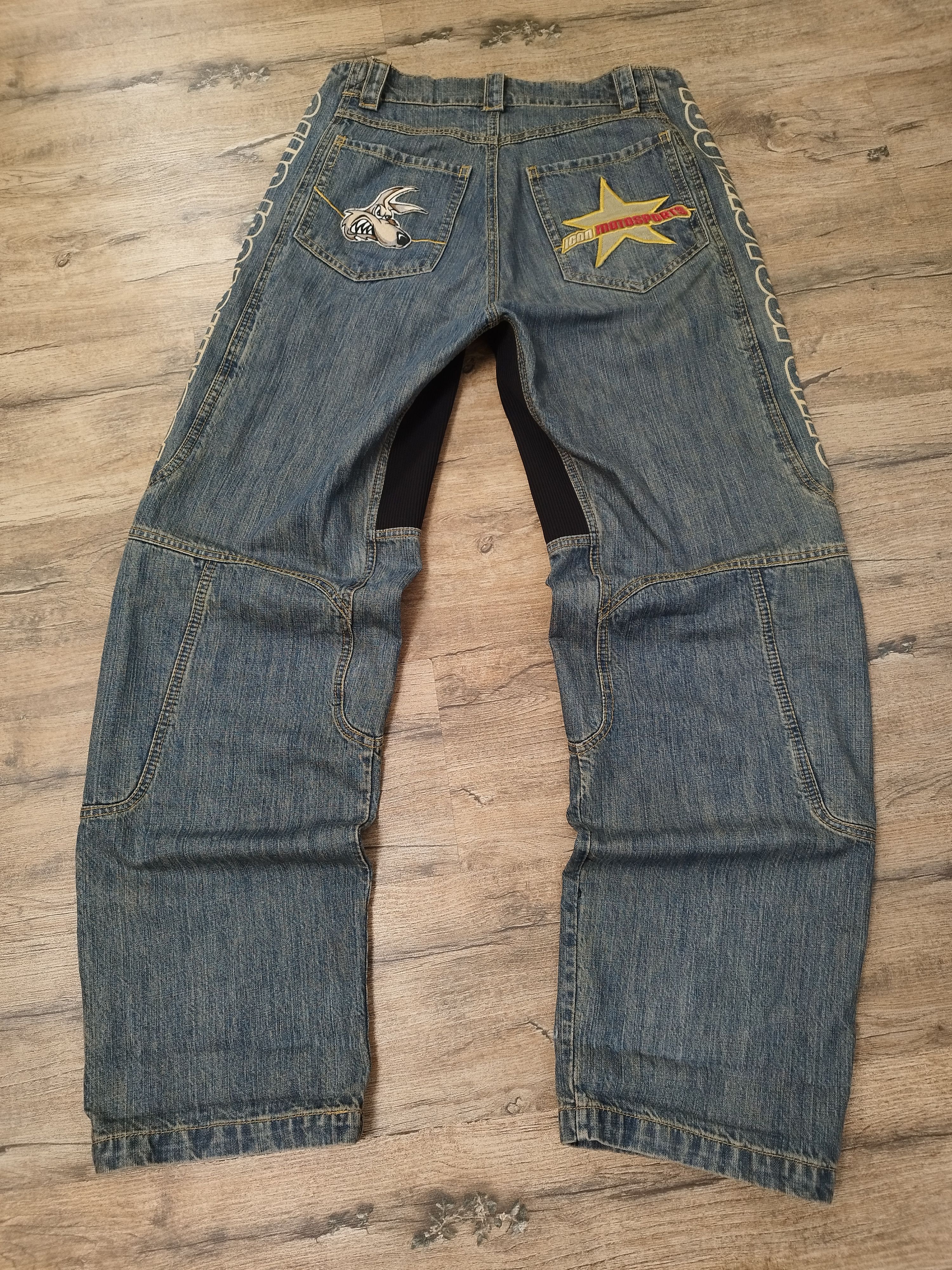 ICON Motorsports Vintage Icon Motosports Heavyweight Riding Jeans Baggy Moto Size US 34 / EU 50 - 4 Thumbnail