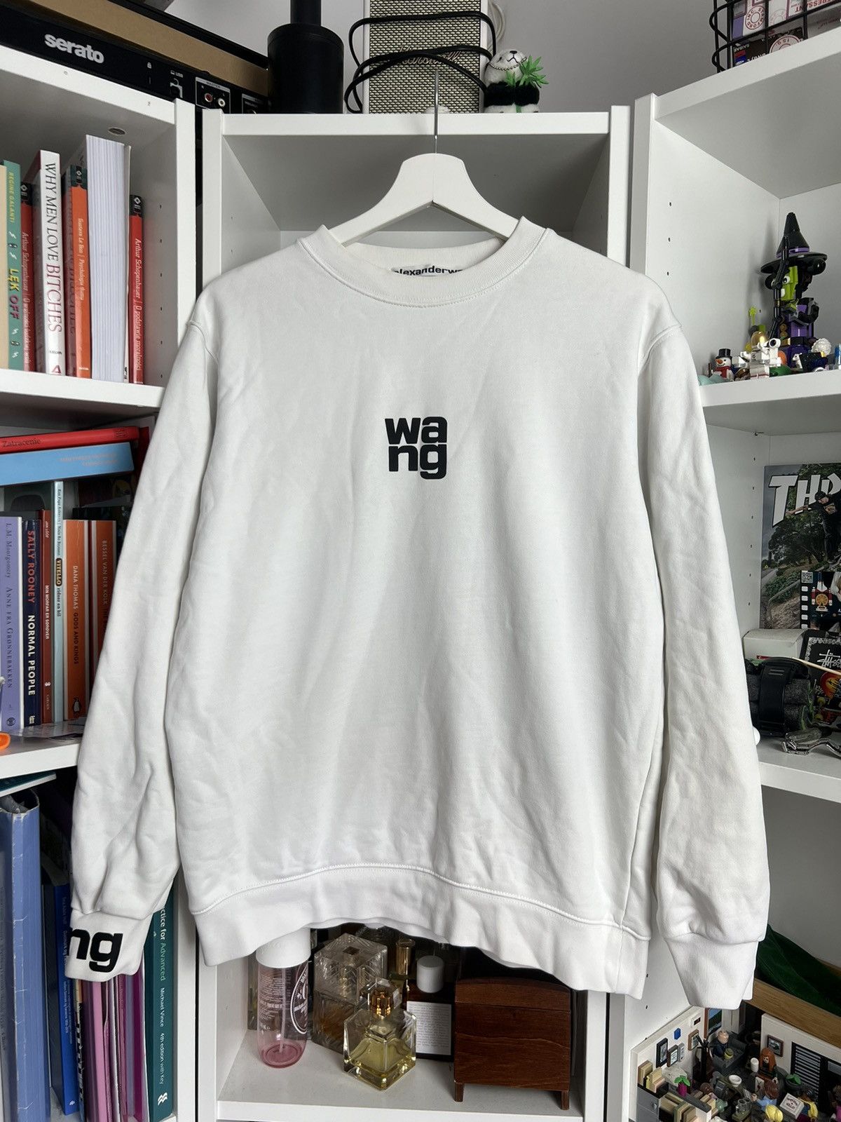 Alexander Wang × Designer Alexander Wang center logo sweatshirt S designer baggy boxy Size US S / EU 44-46 / 1 - 1 Thumbnail