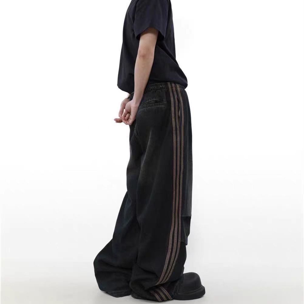 Designer × Jean × Vintage Vintage washed black baggy wide leg jeans Size US 34 / EU 50 - 3 Thumbnail
