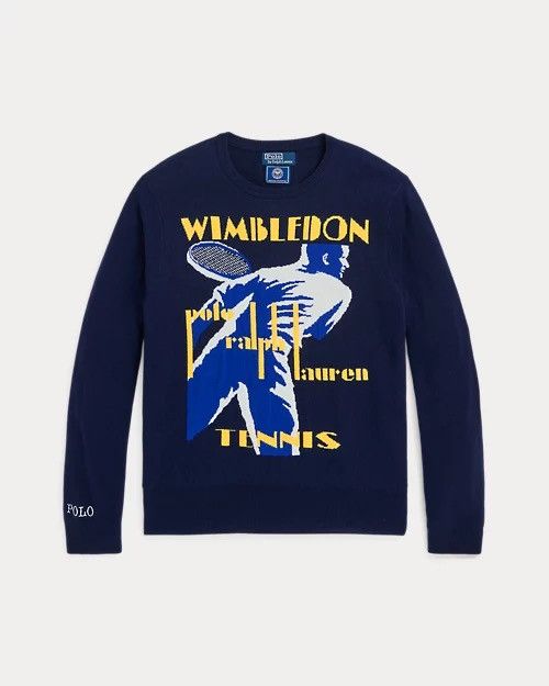 Polo Ralph Lauren Polo Ralph Lauren Wimbledon Cashmere Graphic Sweater Navy XL Size US XL / EU 56 / 4 - 1 Thumbnail