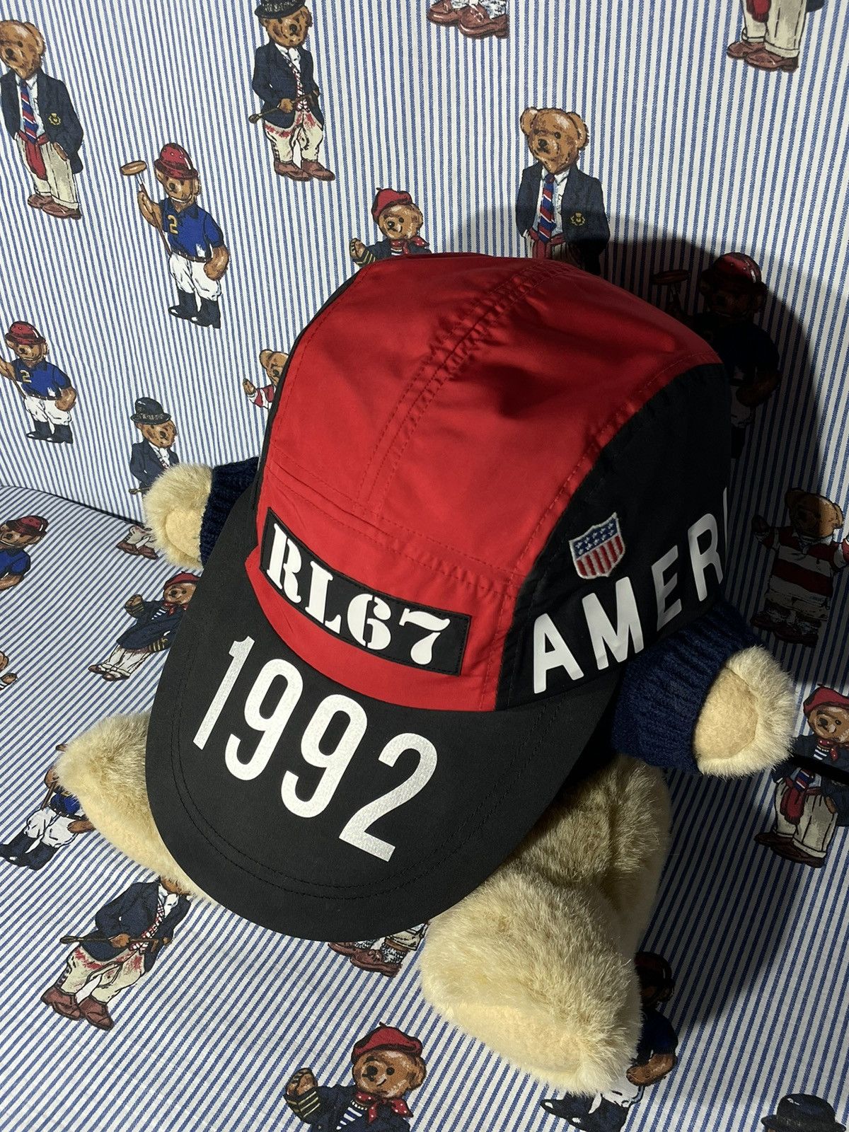 Polo Ralph Lauren × RRL Ralph Lauren × Ralph Lauren Long Bill Hat Polo Stadium 1992 Size ONE SIZE - 11 Thumbnail