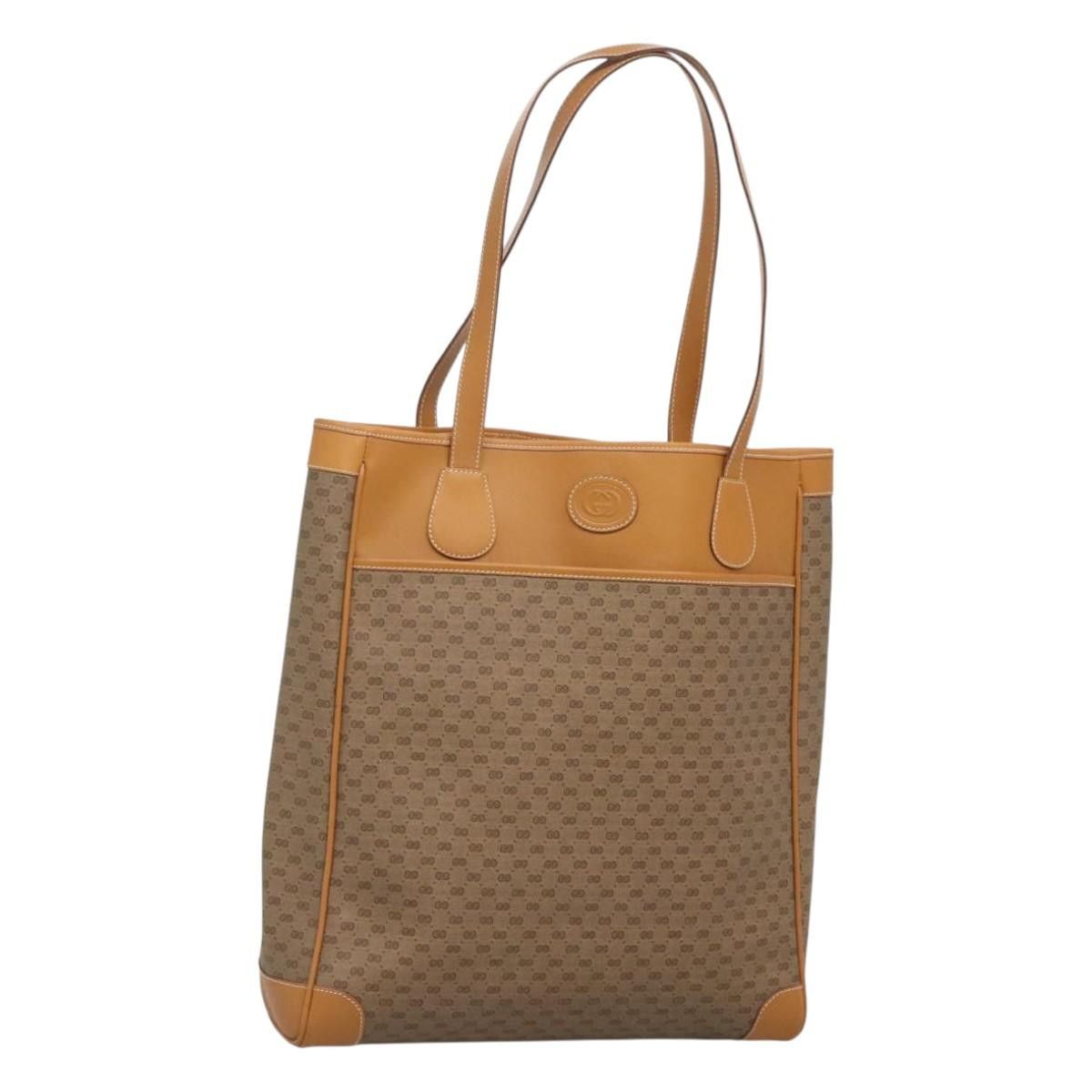 Gucci GUCCI Micro GG Supreme Tote Bag Pvc Beige Gold 002 39 002 39 Size ONE SIZE - 1 Thumbnail