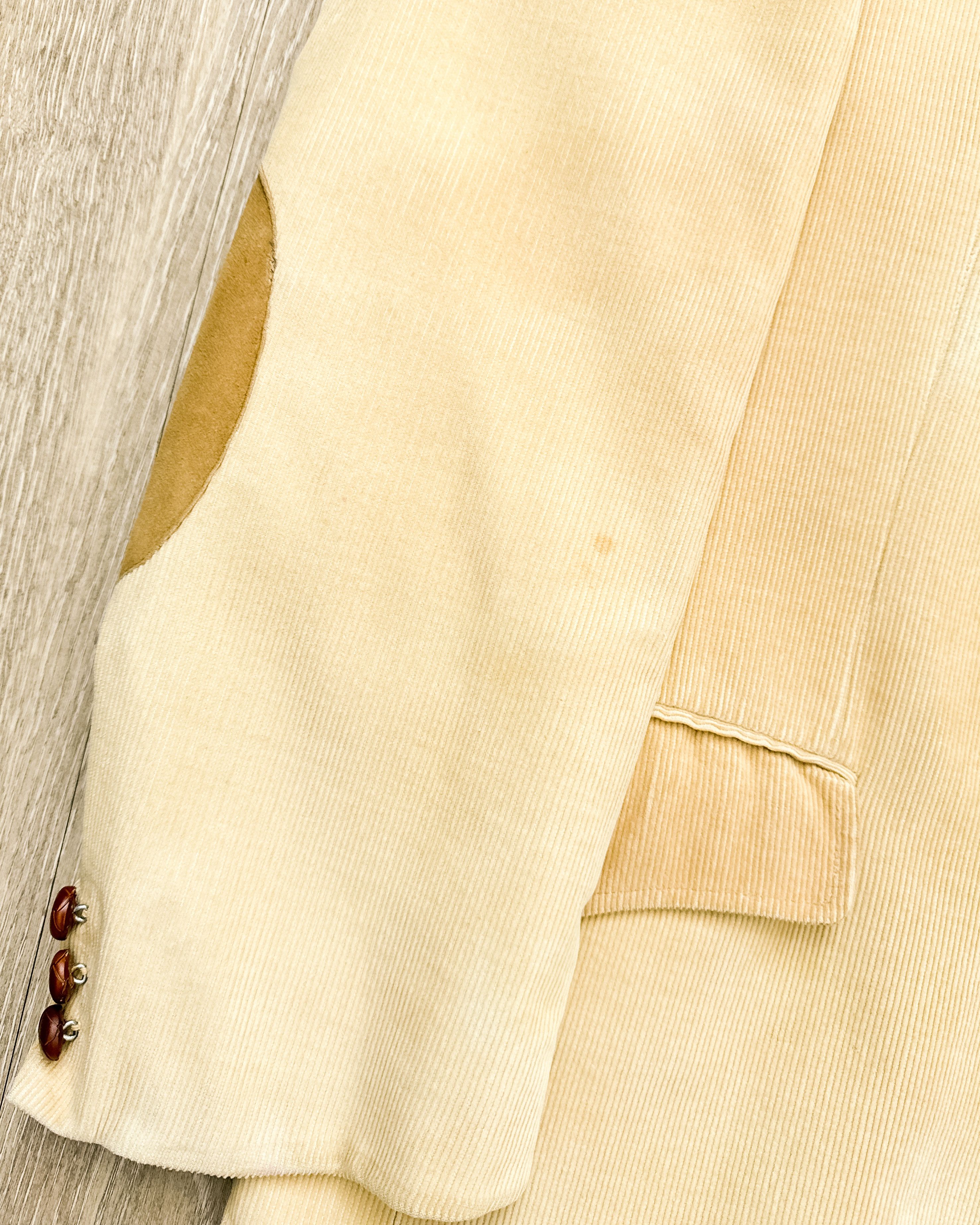 Vintage Vintage CCC Western Corduroy Blazer Beige 46L Elbow Patches Size 46L - 10 Thumbnail