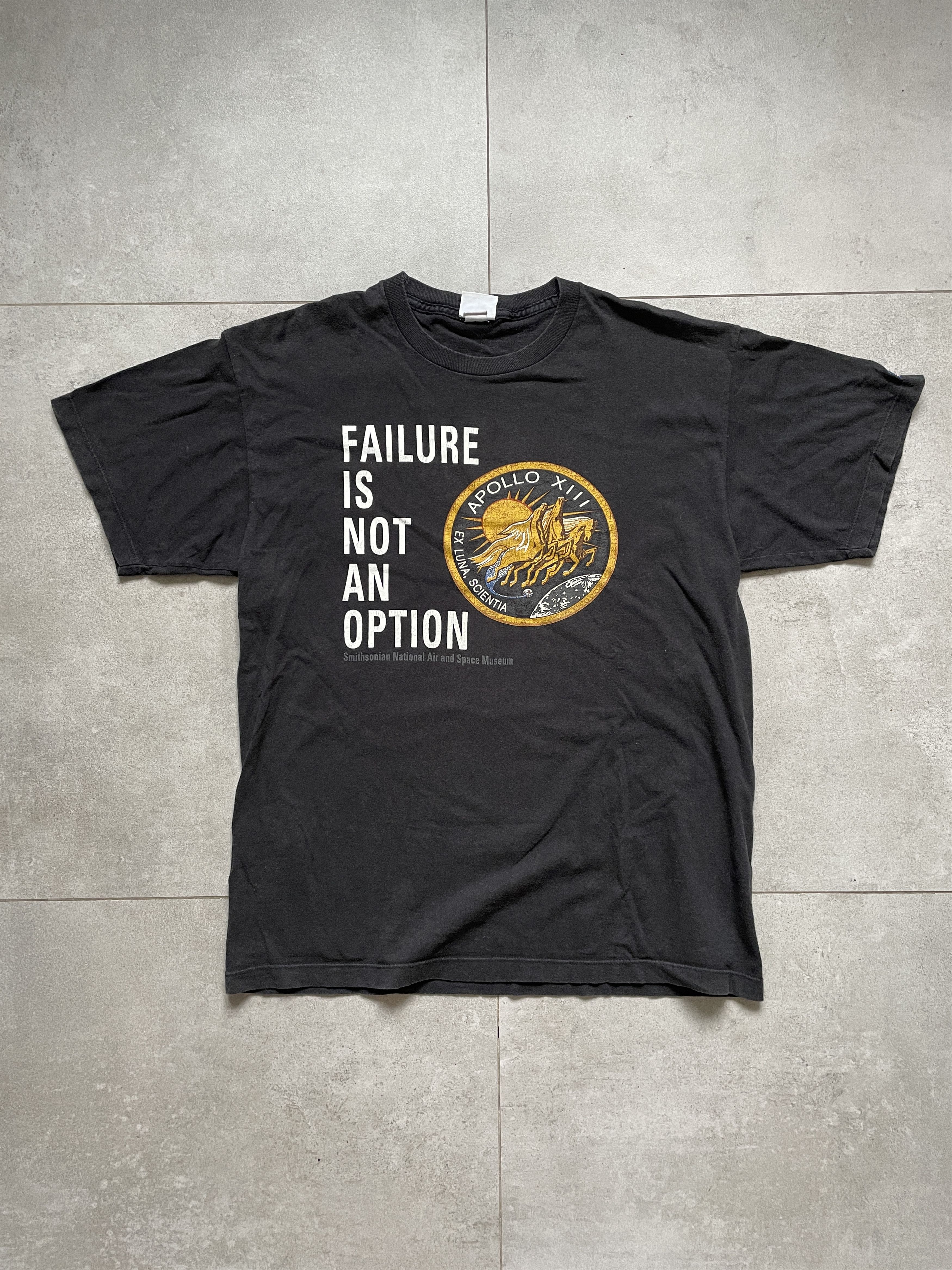 Arts & Science Y2K APOLLO 13 FAILURE IS NOT AN OPTION BLACK TEE Size US M / EU 48-50 / 2 - 1 Thumbnail